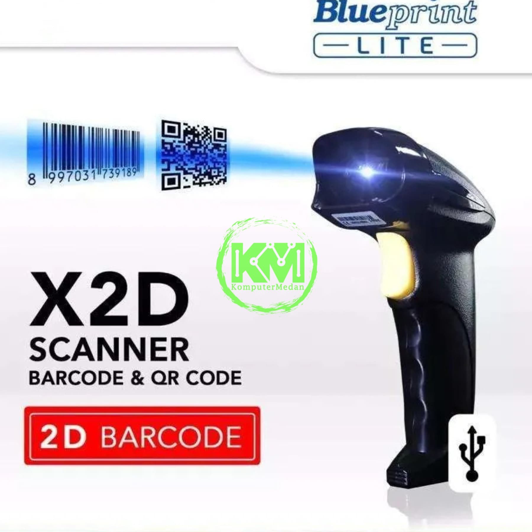 BLUEPRINT BARCODE SCANNER X2D (KABEL TANPA STAND)