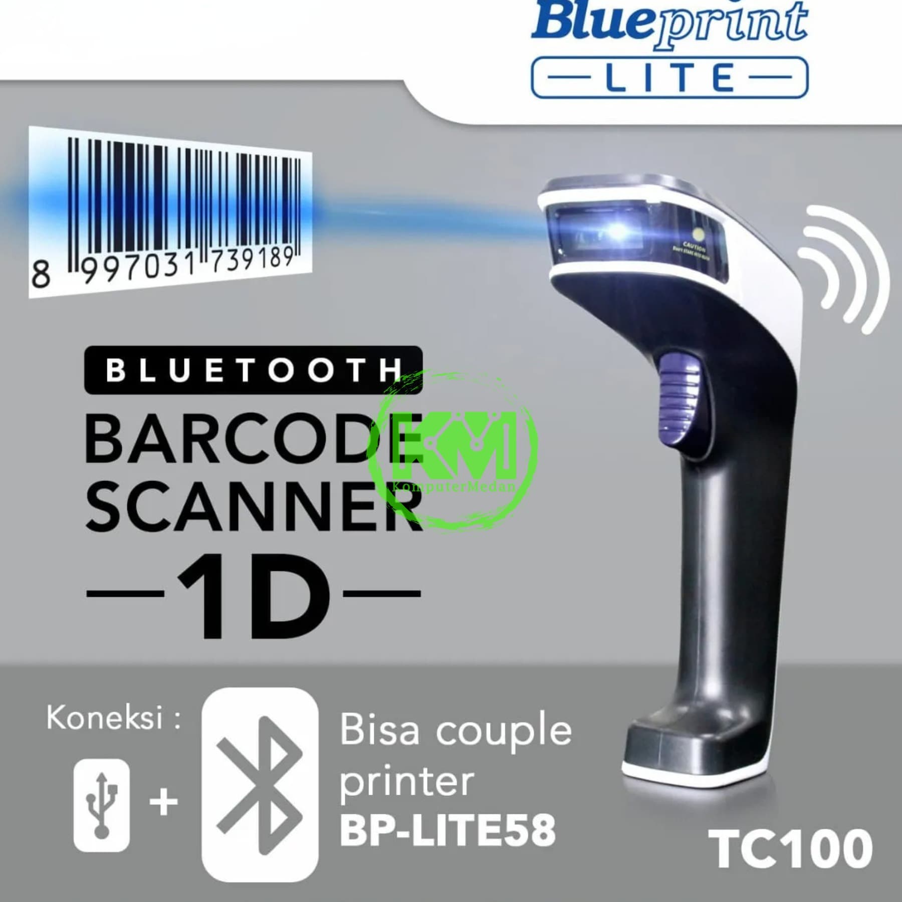 BLUEPRINT BLUETOOTH CCD INFRARED BARCODE SCANNER 1D BP-TC100