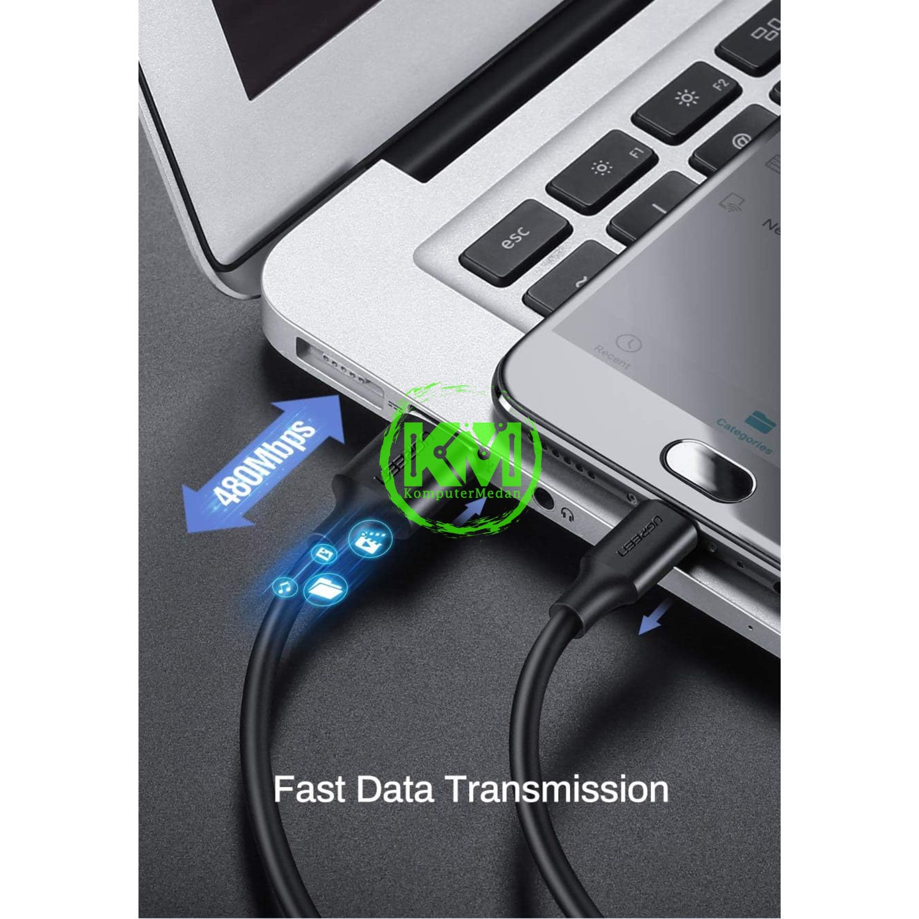 UGREEN CABLE USB MICRO 2M BLACK / 60138 - Image 6