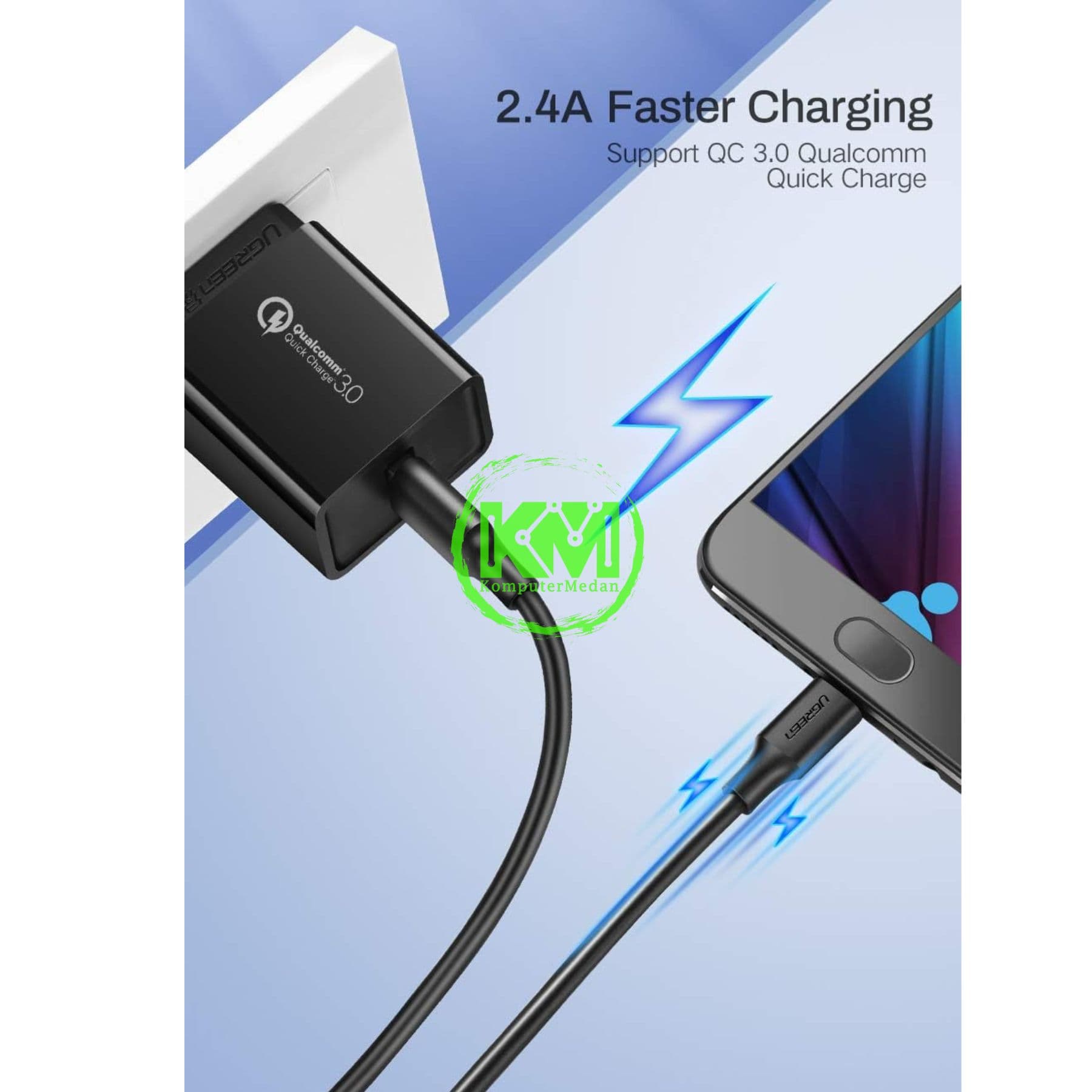 UGREEN CABLE USB MICRO 25CM BLACK / 60134 - Image 4