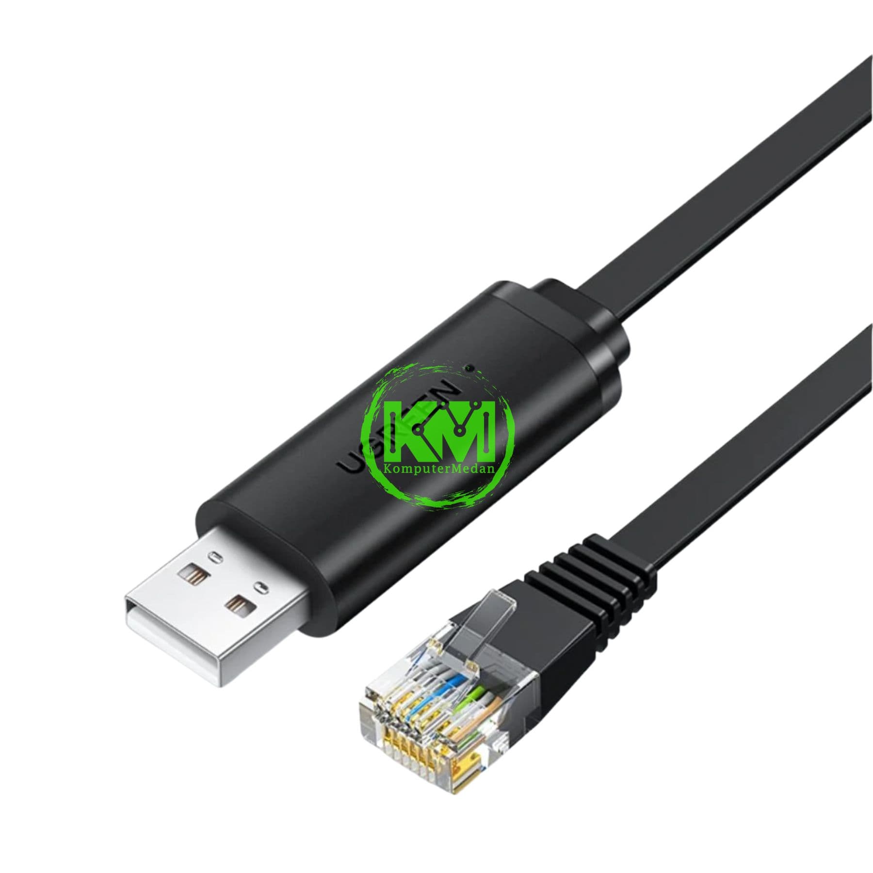 UGREEN CABLE CONSOLE USB TO RJ45 1.5M FLAT BLACK / 50773