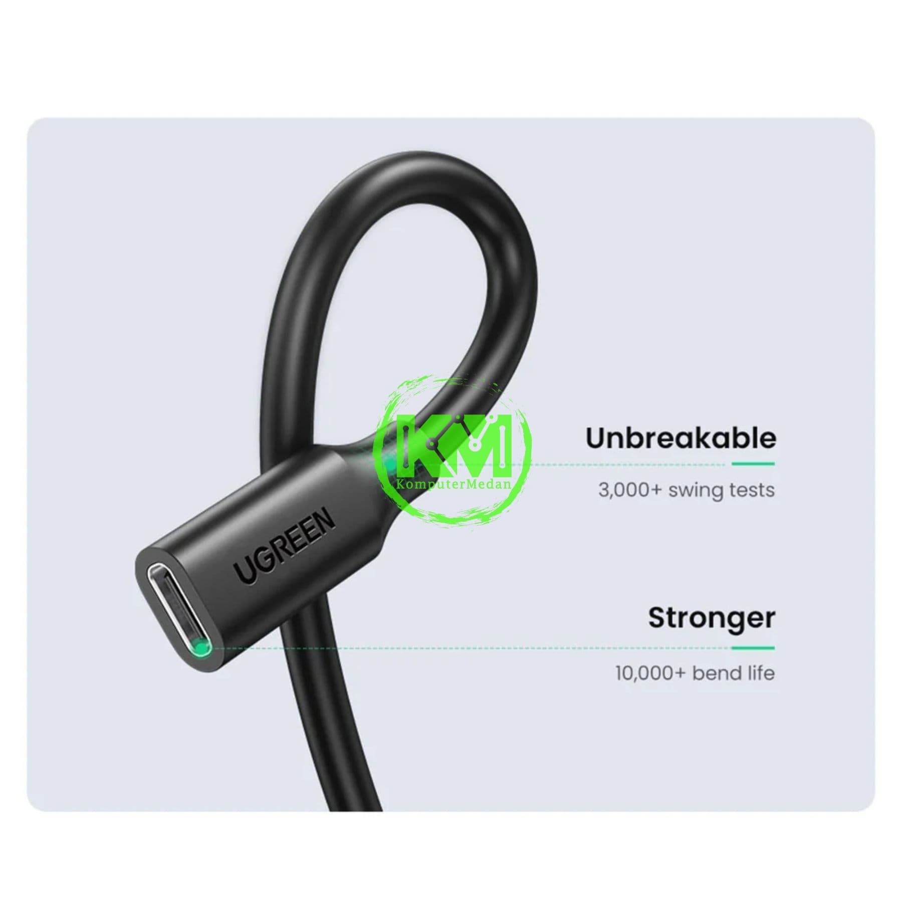 UGREEN CABLE EXTENSION M/F GEN2 5A 1M / 10387 - Image 4
