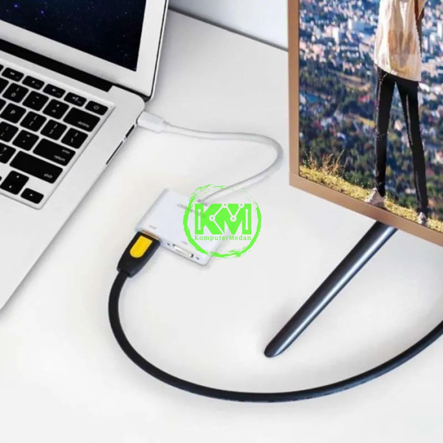 UGREEN CONVERTER MINI DP TO HDMI+VGA M/F WHITE / 20421 - Image 4