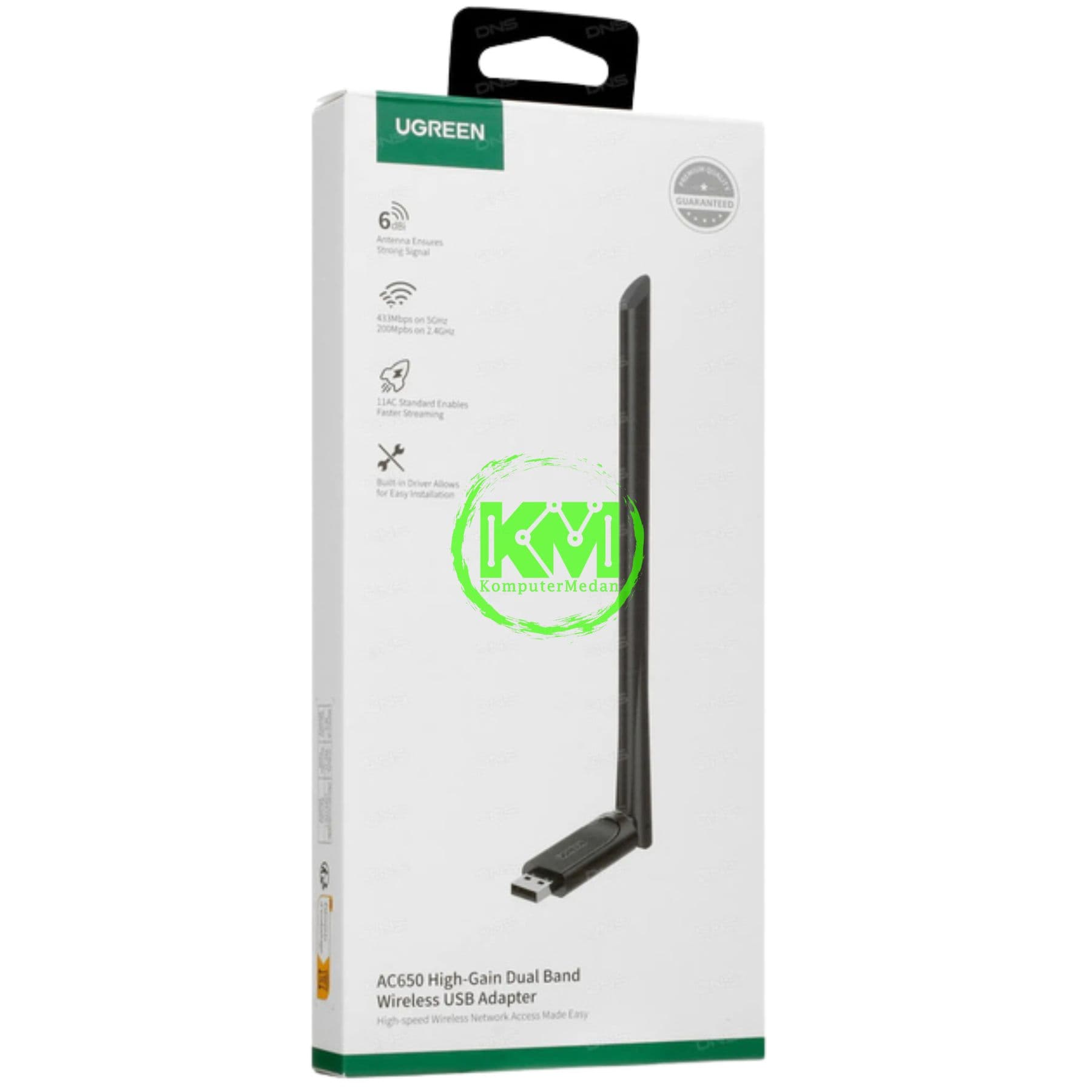 UGREEN WIRELESS WIFI ADAPTER DUAL BAND AC650 / 90339