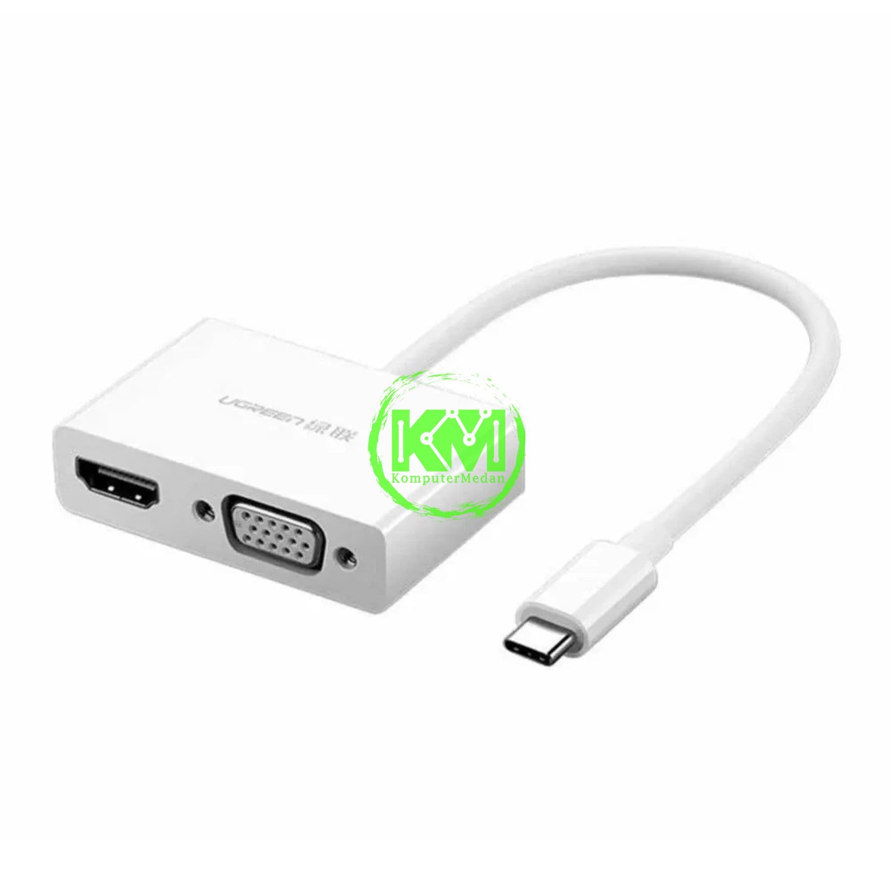 UGREEN CONVERTER TYPE-C TO HDMI + VGA WHITE / 30843 - Image 3