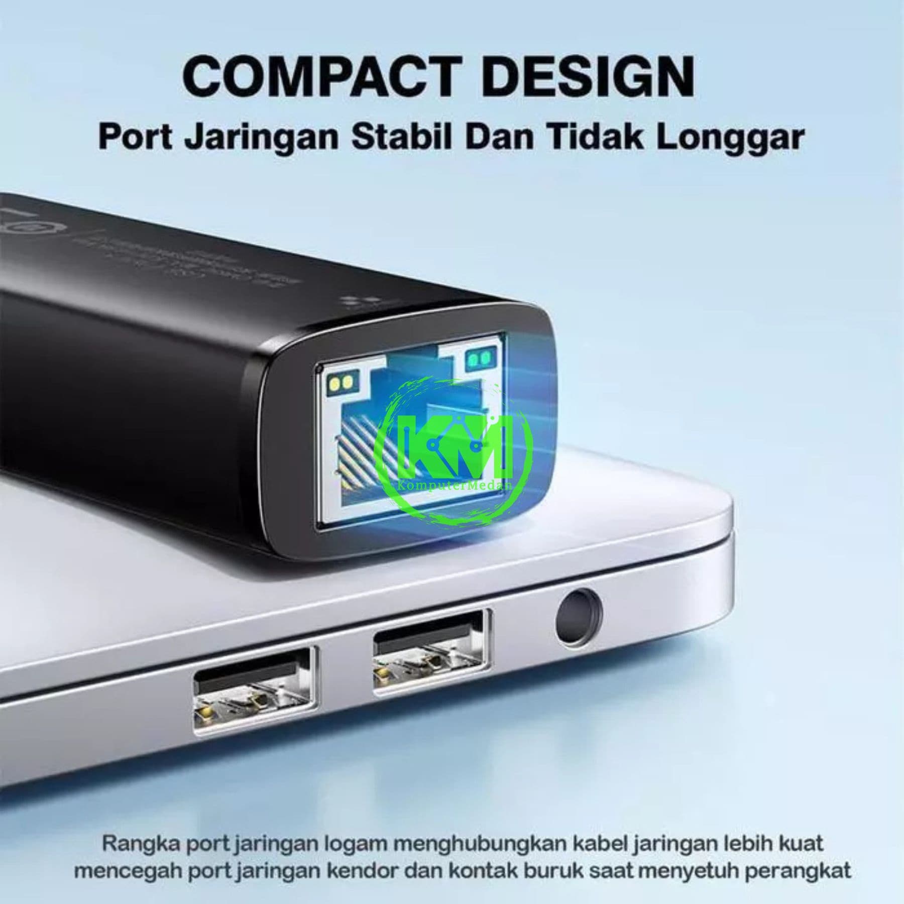 UGREEN ETHERNET ADAPTER USB-A+C 1000MBPS BLACK / 15638 - Image 5
