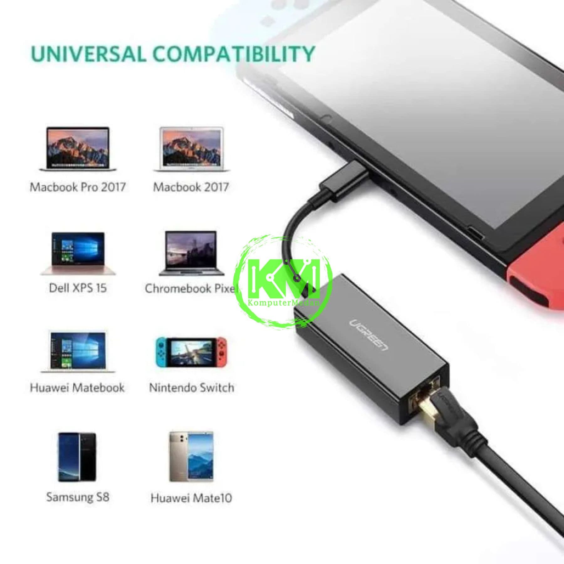 UGREEN ETHERNET ADAPTER TYPE C 1000MBPS BLACK - PN 50307 - Image 4