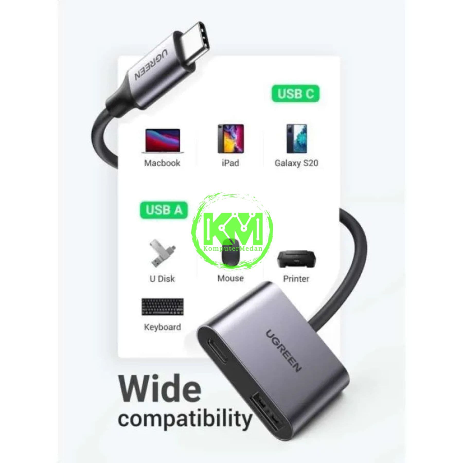 UGREEN CONVERTER C TO USB 3.0 + C / 70308 - Image 4