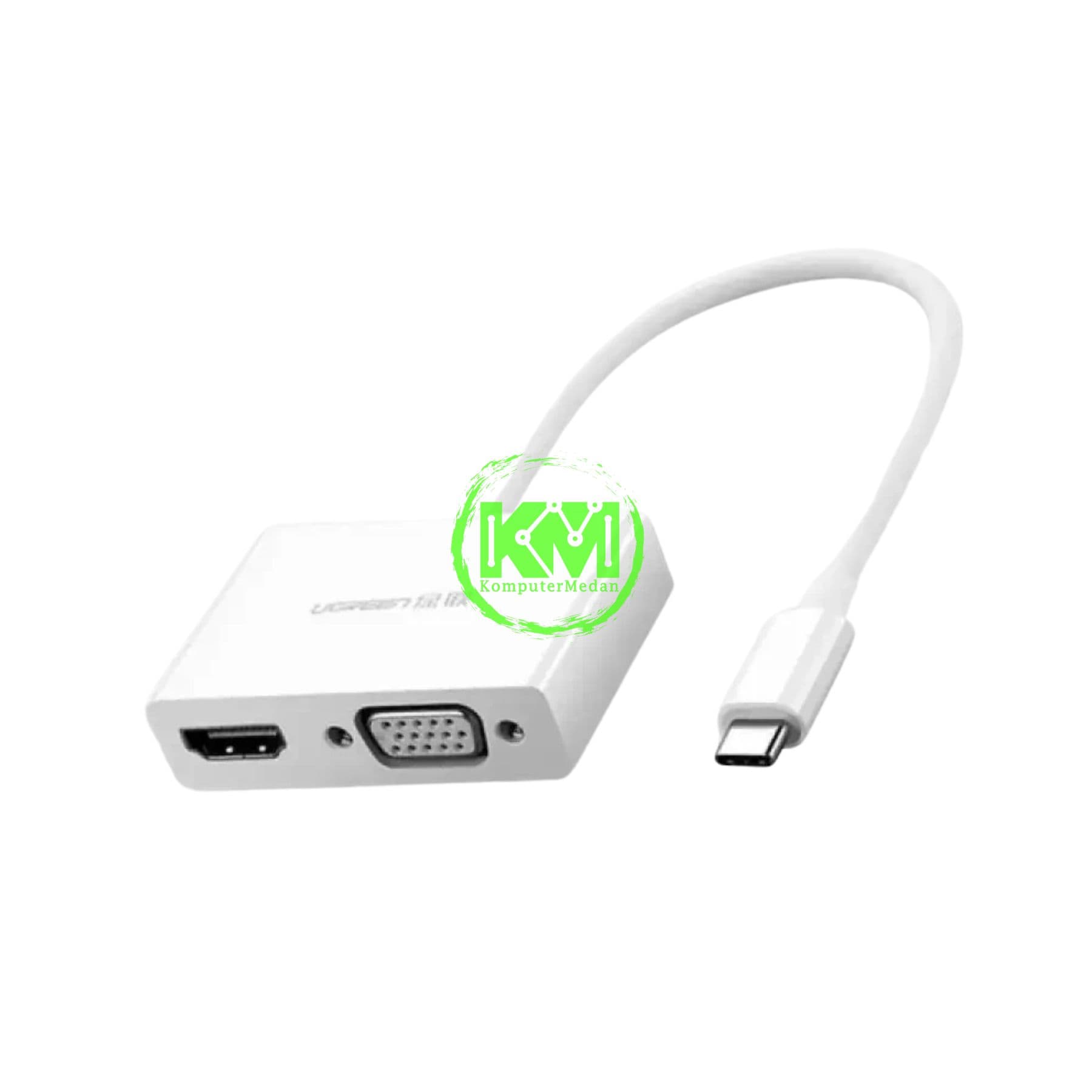 UGREEN CONVERTER TYPE-C TO HDMI + VGA WHITE / 30843 - Image 2
