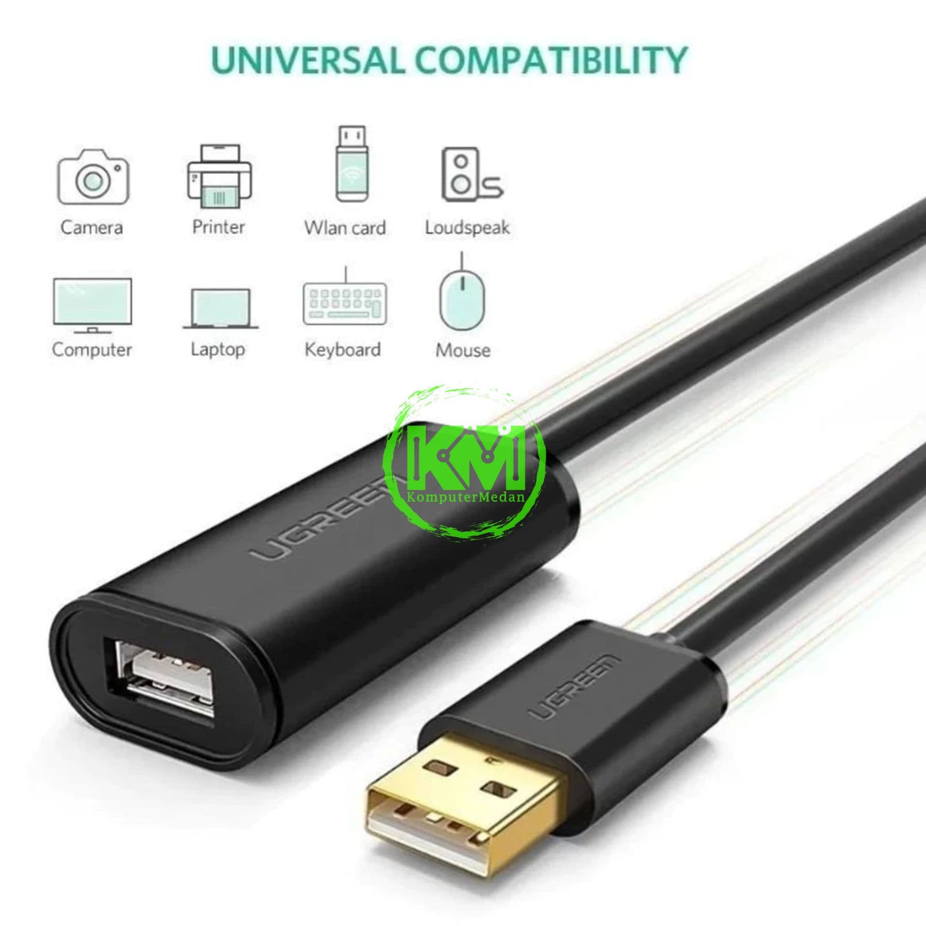 UGREEN USB 2.0 ACTIVE EXTENSION CABLE 5M / 10319 - Image 6