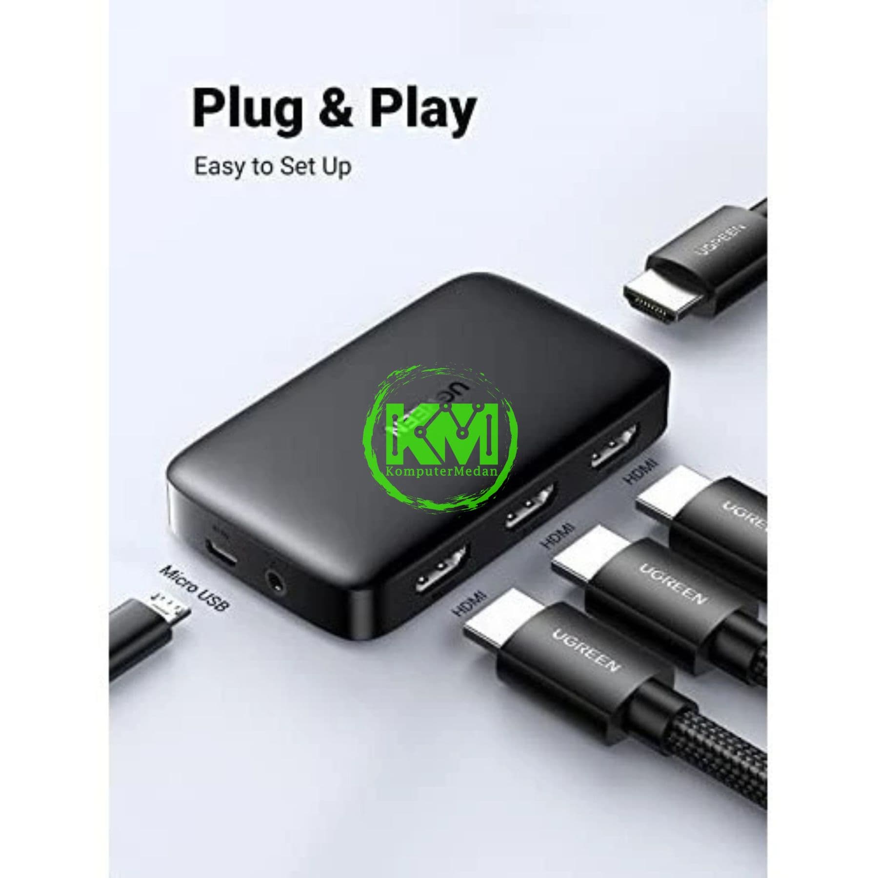 UGREEN HDMI SWITCHER 3 IN 1 4K@30HZ / 80125 - Image 2