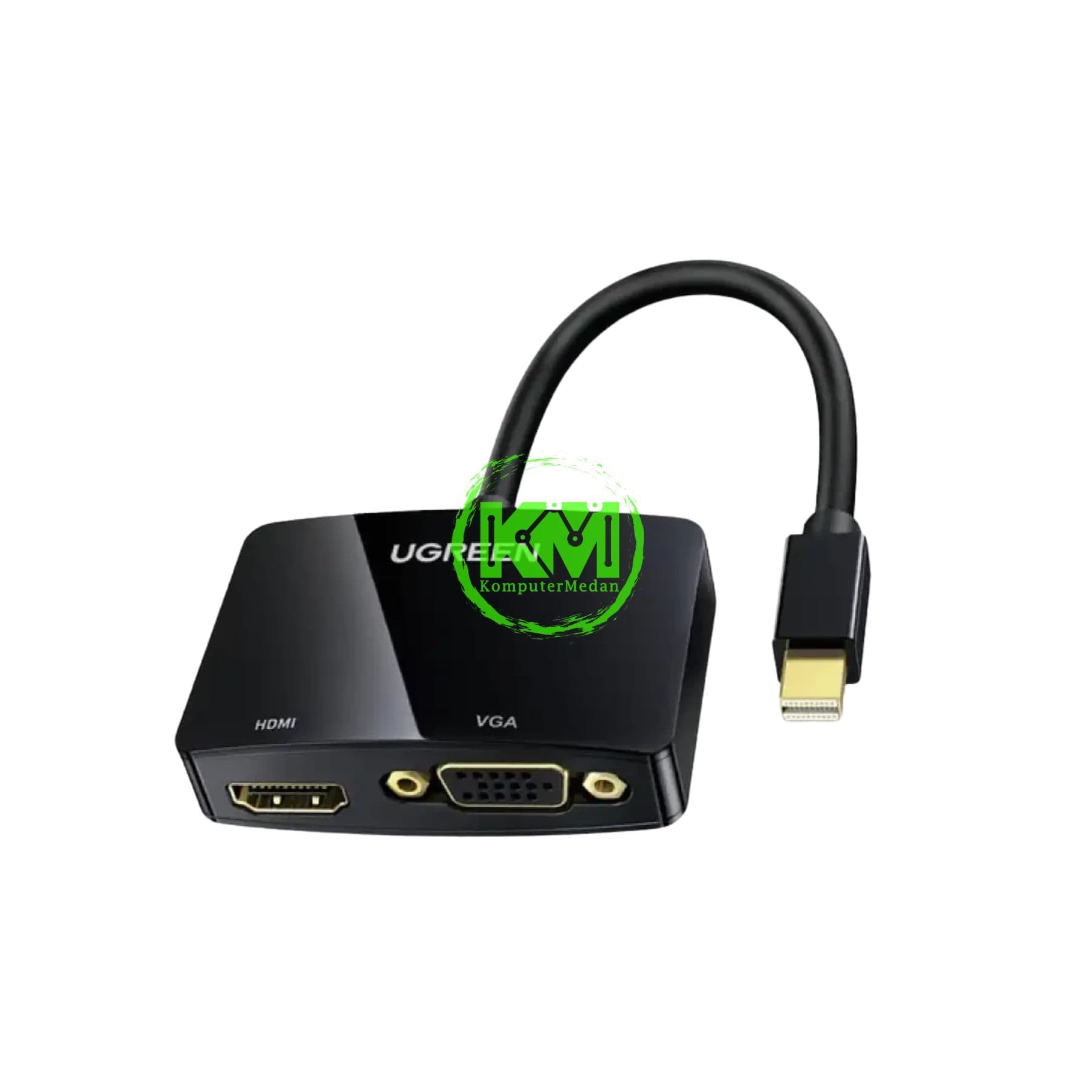 UGREEN CONVERTER MINI DP TO HDMI + VGA 1080P BLACK / 10439