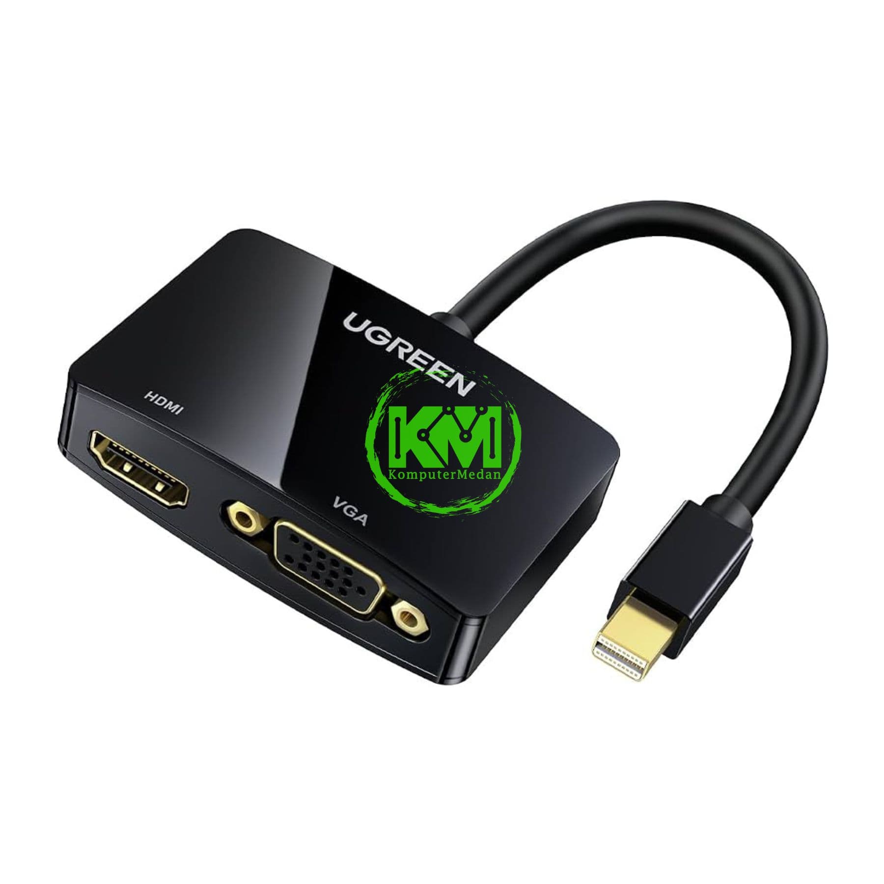 UGREEN CONVERTER MINI DP TO HDMI + VGA 1080P BLACK / 10439 - Image 2