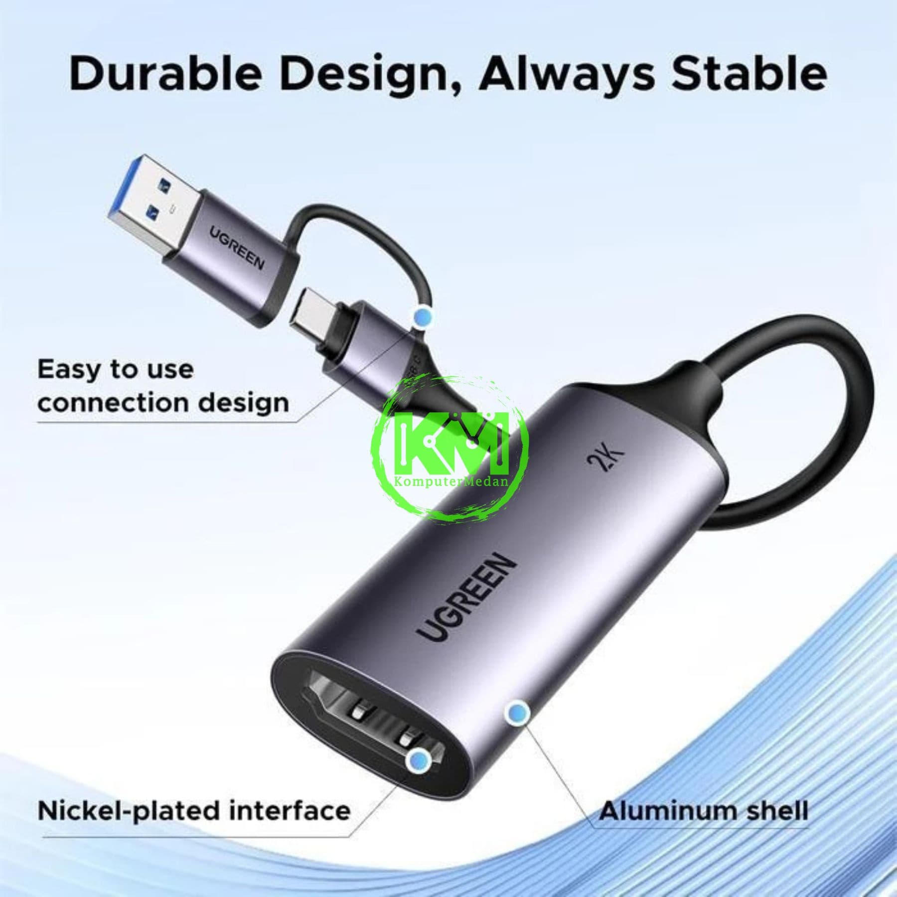 UGREEN HDMI VIDEO CAPTURE CARD 2K @30HZ / 15389 - Image 3