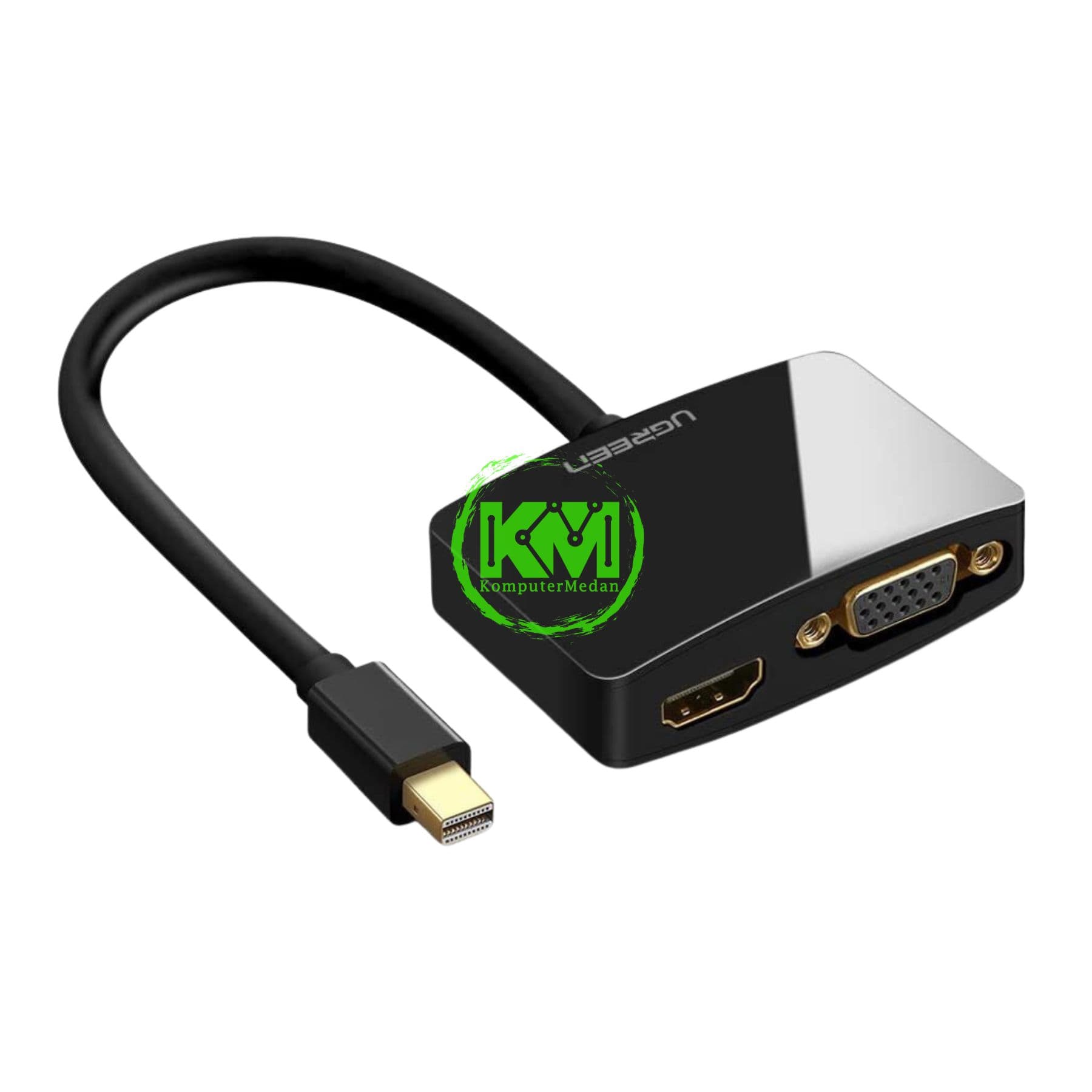 UGREEN CONVERTER MINI DP TO HDMI + VGA 1080P BLACK / 10439 - Image 3