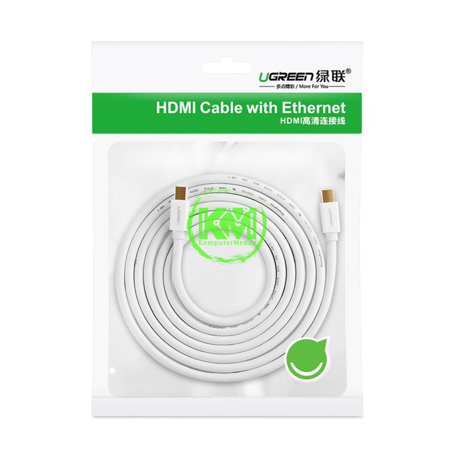 UGREEN CABLE MINI DP 2M WHITE / 10429 - Image 1