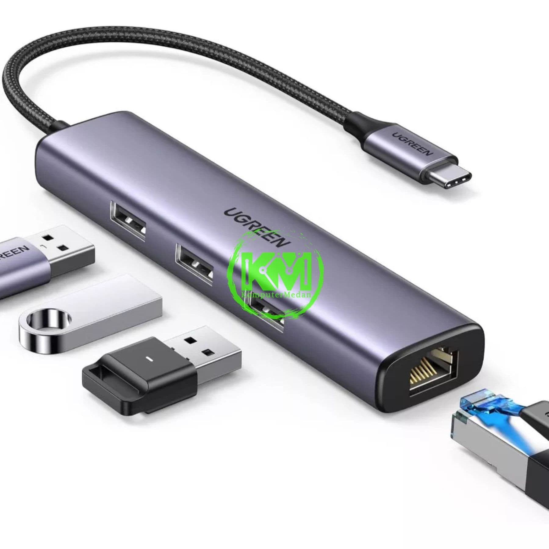 UGREEN HUB TYPE C 4IN1 - PN 60600