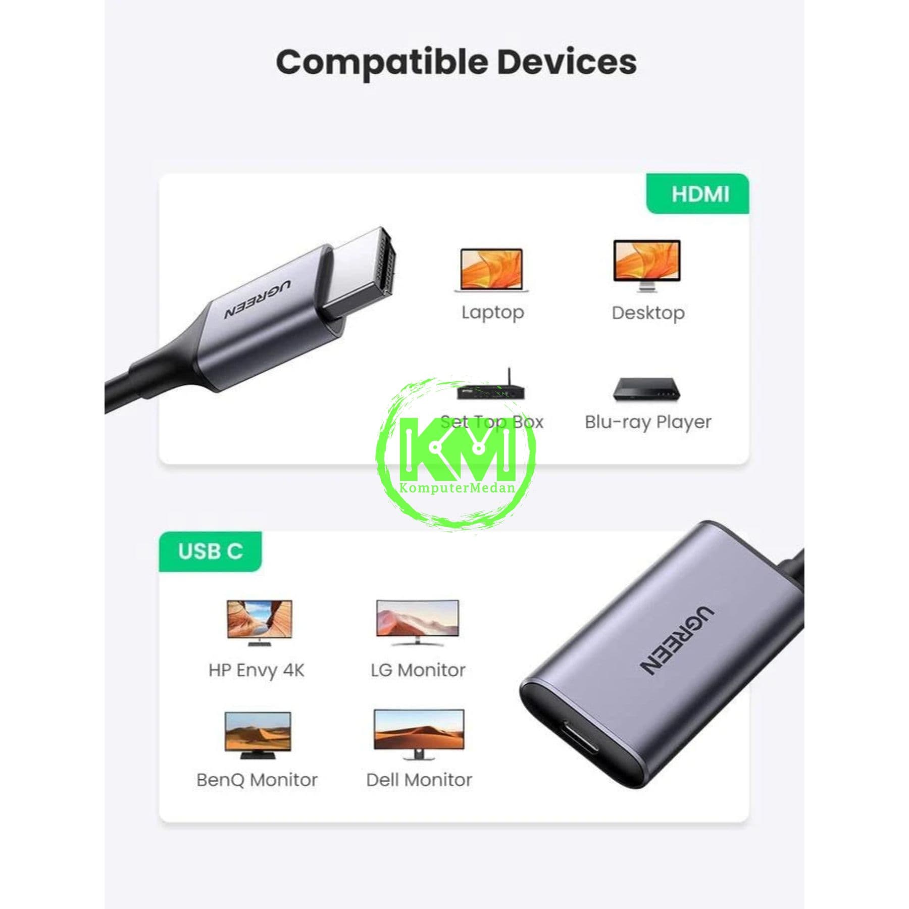 UGREEN CONVERTER HDMI TO USB C ADAPTER - PN 70693 - Image 4