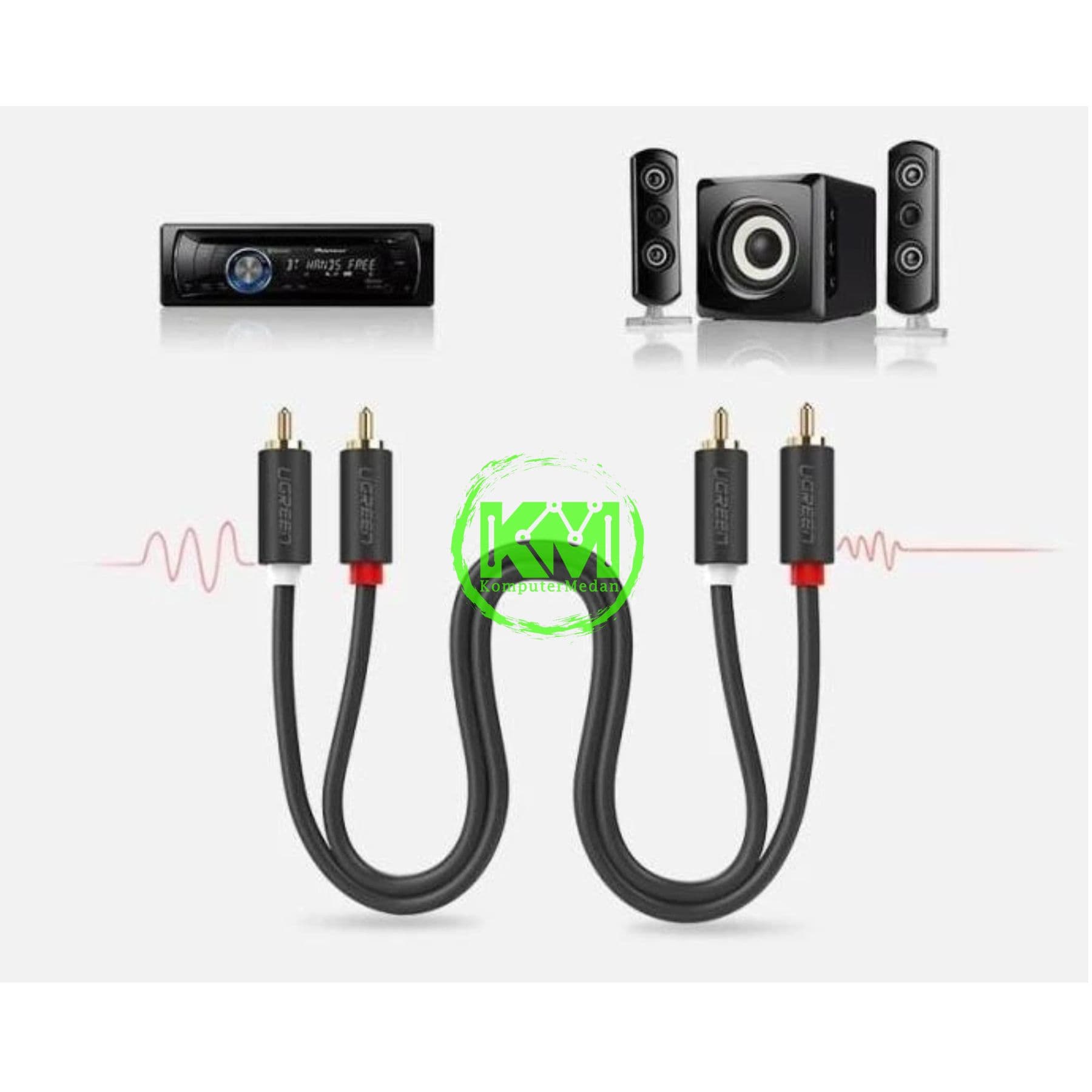 UGREEN CABLE AUDIO DUAL RCA M/M 1M / 30747 - Image 4