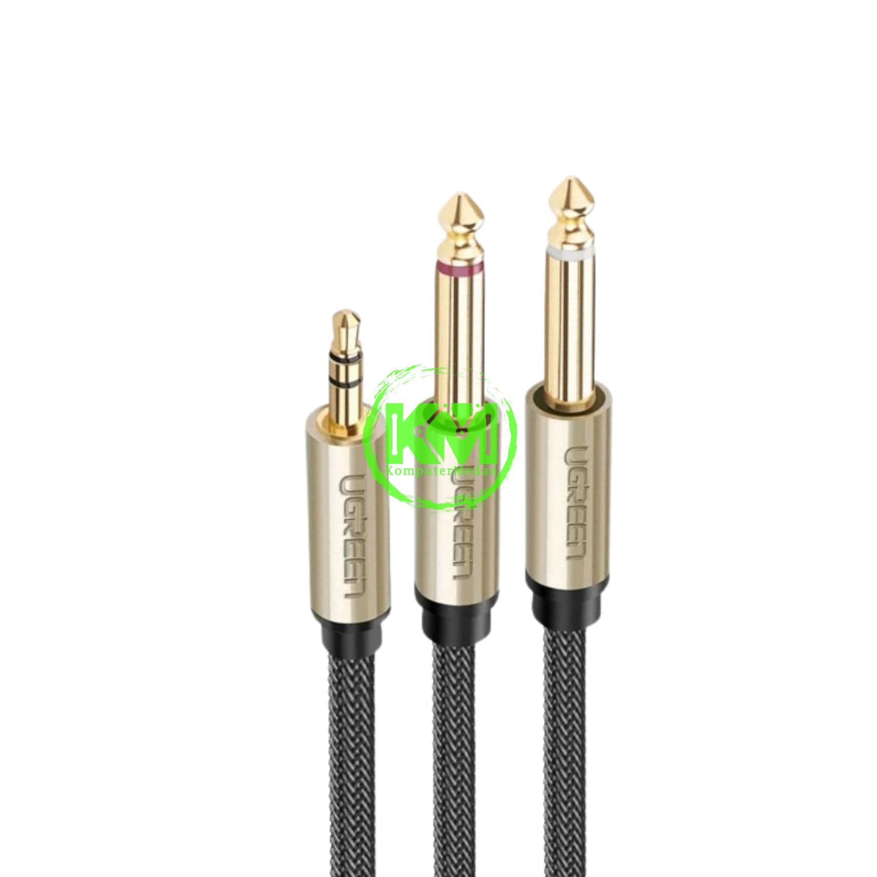 UGREEN CABLE AUDIO 3.5MM TO DUAL 6.35MM M/M 1M / 10613 - Image 3