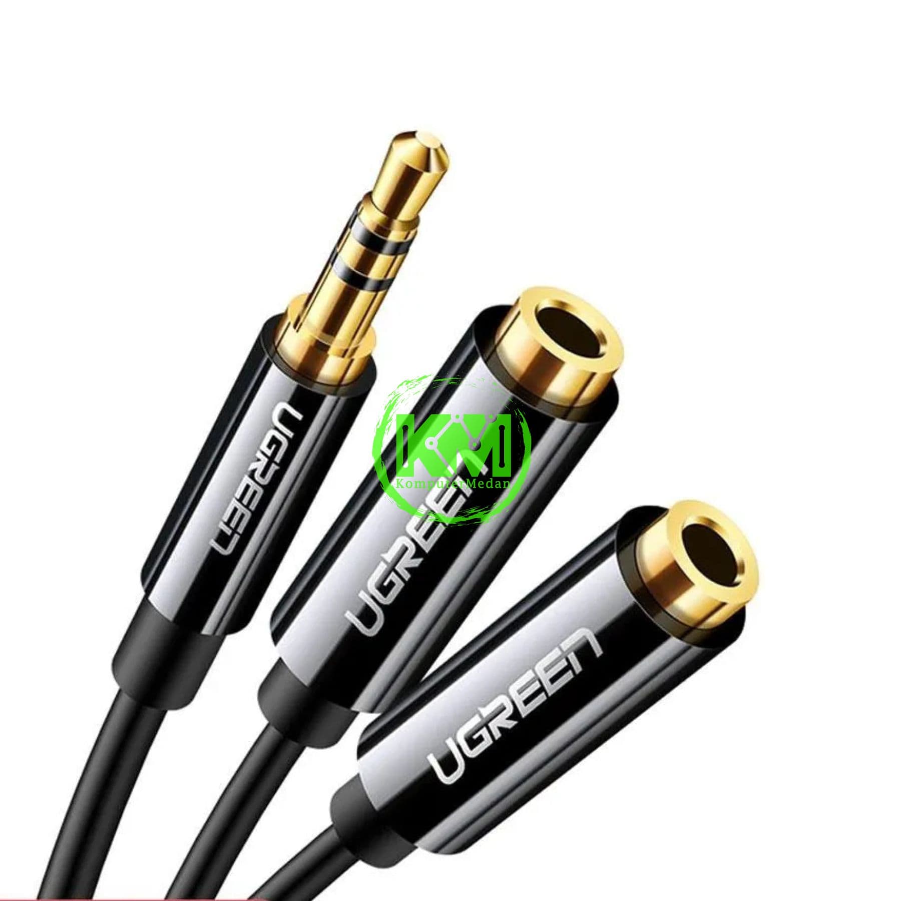 UGREEN SPLITTER 3.5MM AUX STEREO CABLE 20CM BLACK / 10532 - Image 3