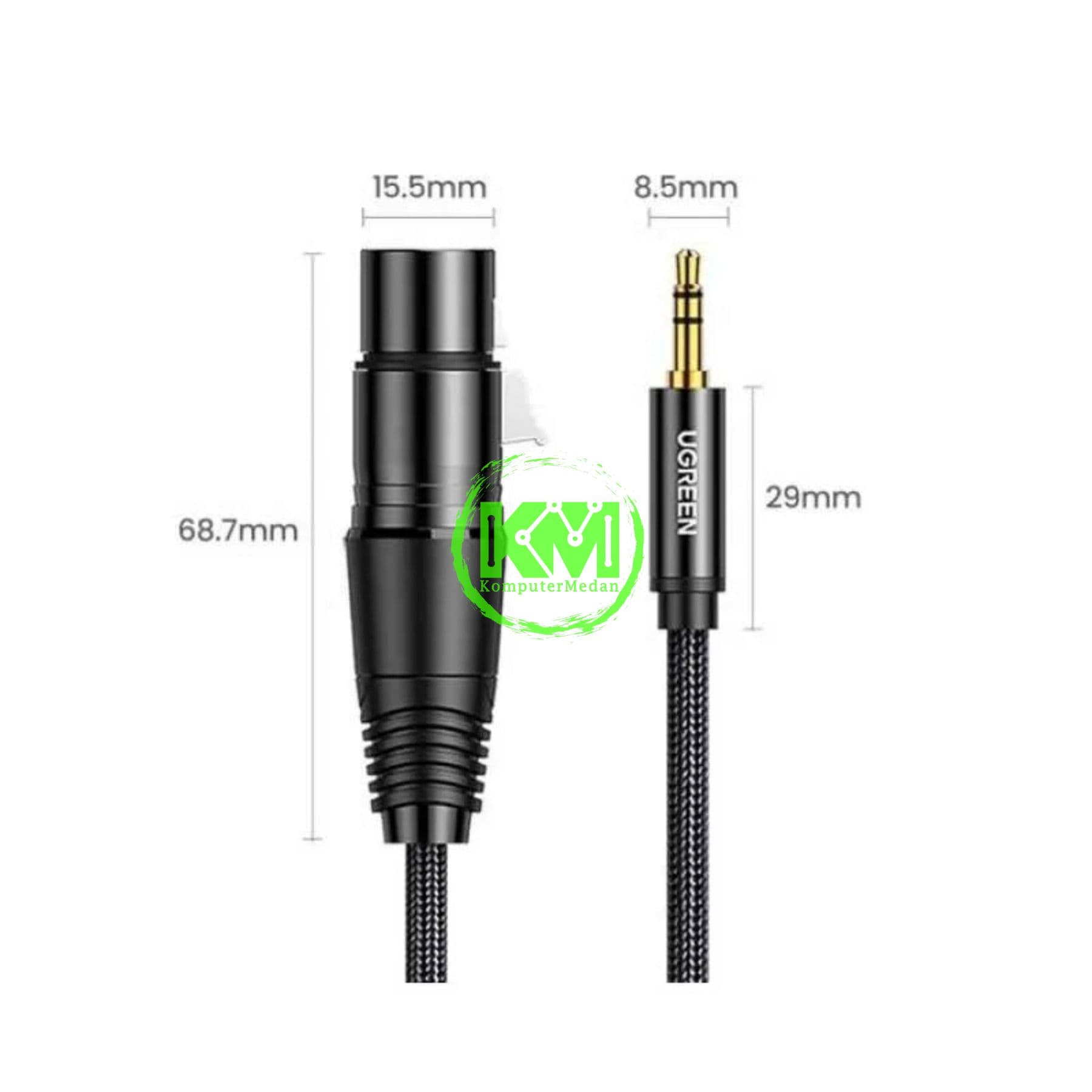 UGREEN CABLE AUDIO 3.5MM TO XLR 1M / 20763 - Image 6