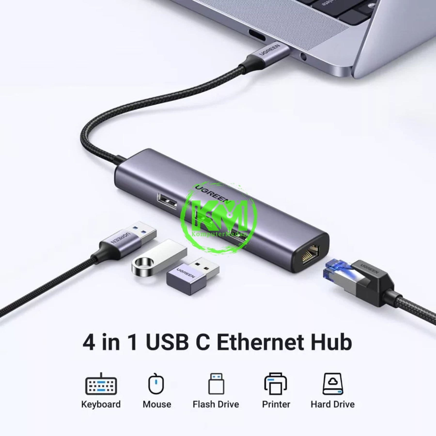 UGREEN HUB TYPE C 4IN1 - PN 60600 - Image 3