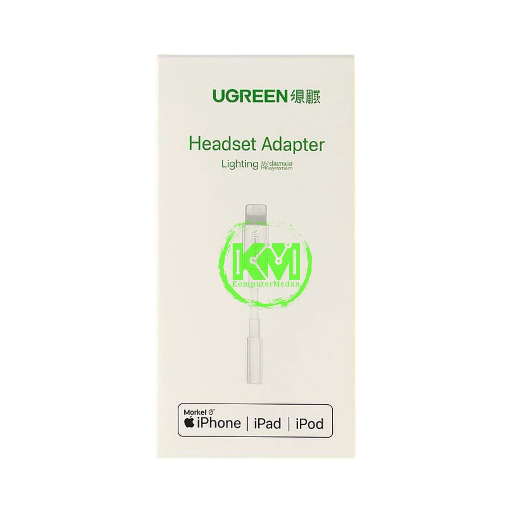 UGREEN CONVERTER AUDIO 3.5MM TO LIGHTNING 10CM WHITE - PN 30759
