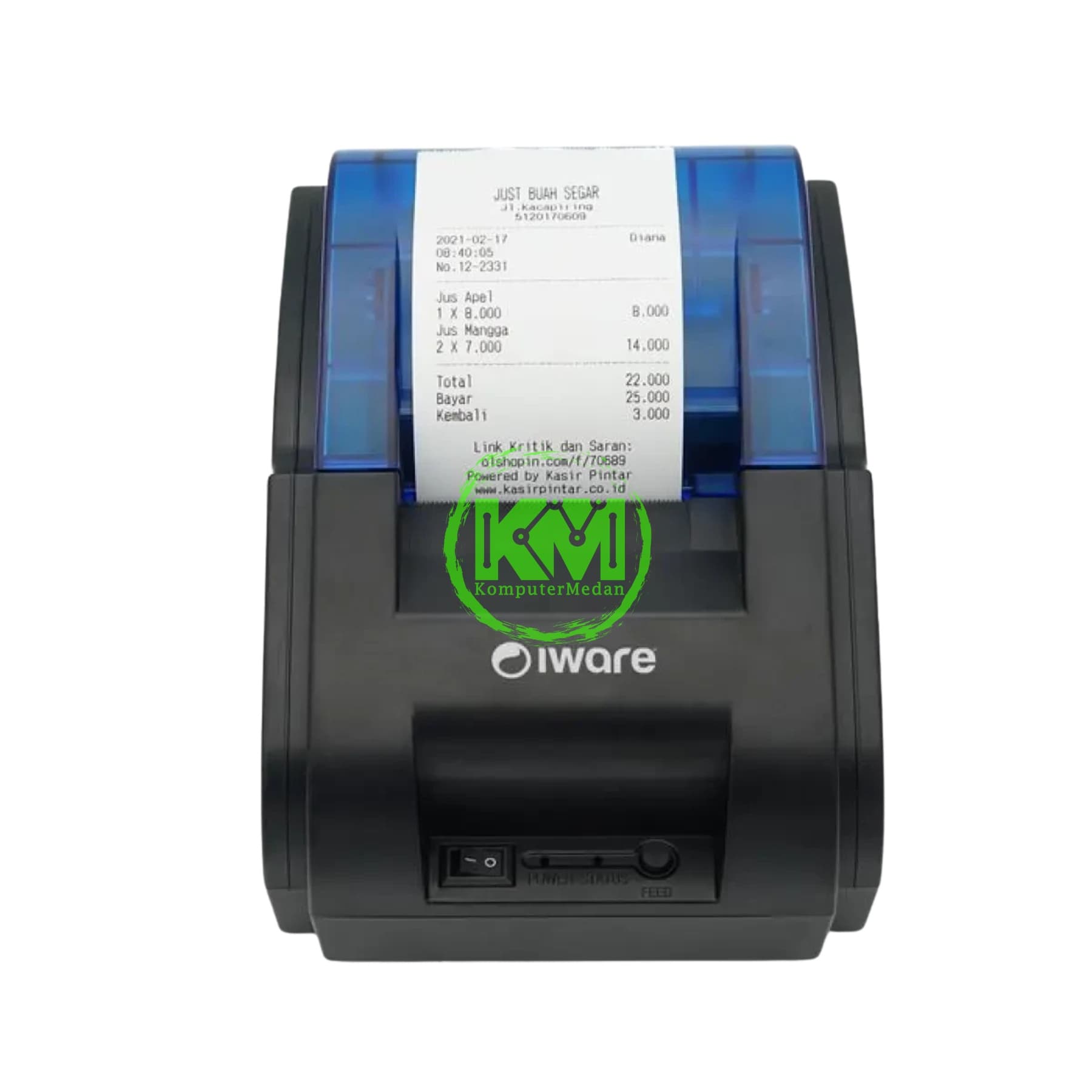 PRINTER THERMAL BLUETOOTH IWARE 58MM C58BT WITH ADAPTOR USB - Image 2