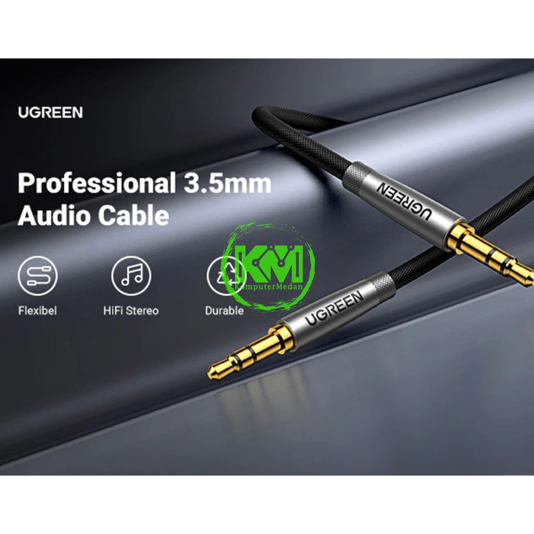 UGREEN CABLE AUDIO 4-POLE 3.5MM M/M 1M / 10648 - Image 2