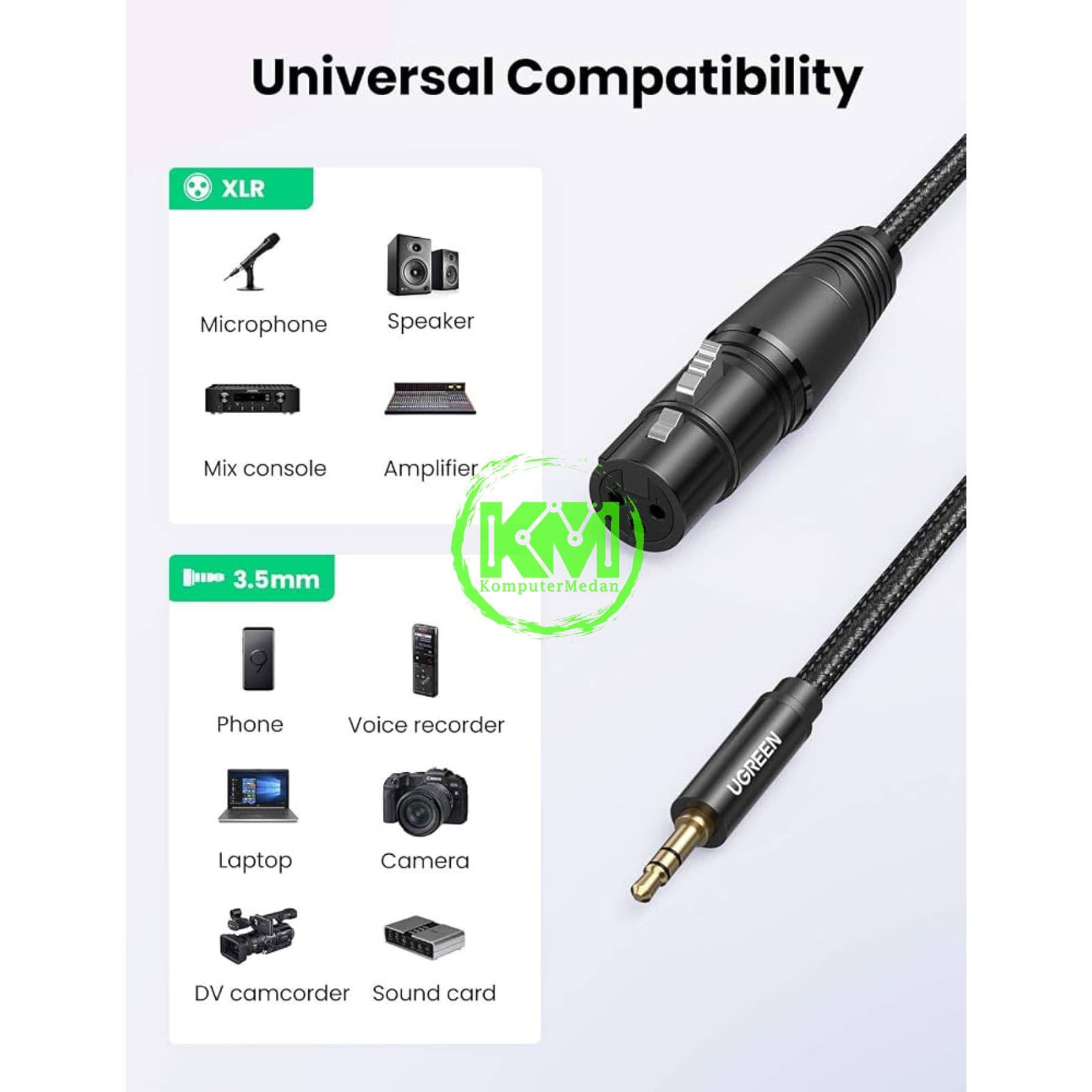UGREEN CABLE AUDIO 3.5MM TO XLR 1M / 20763 - Image 7