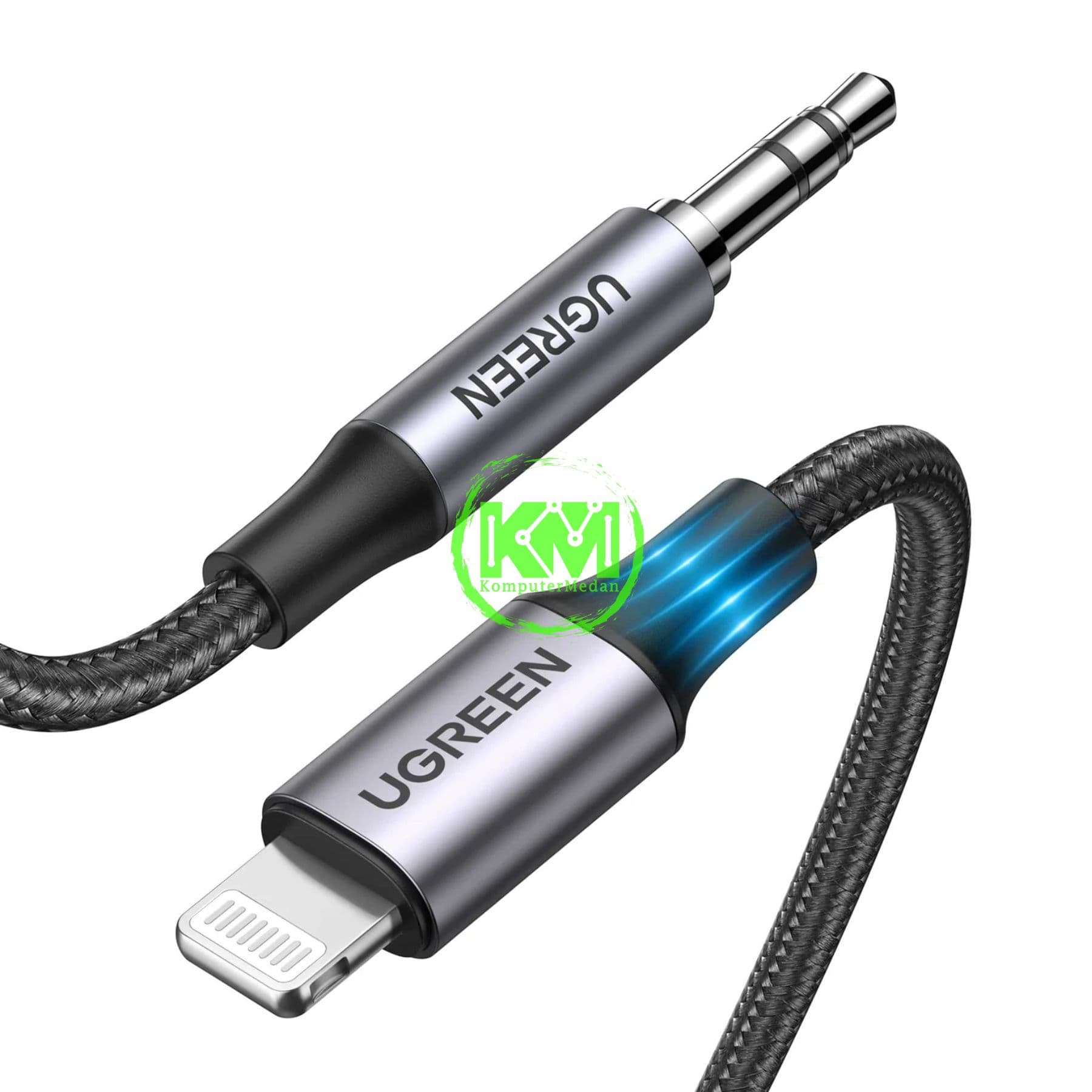 UGREEN CABLE AUX LIGHTNING TO 3.5MM 1M BLACK - PN 70509 - Image 2