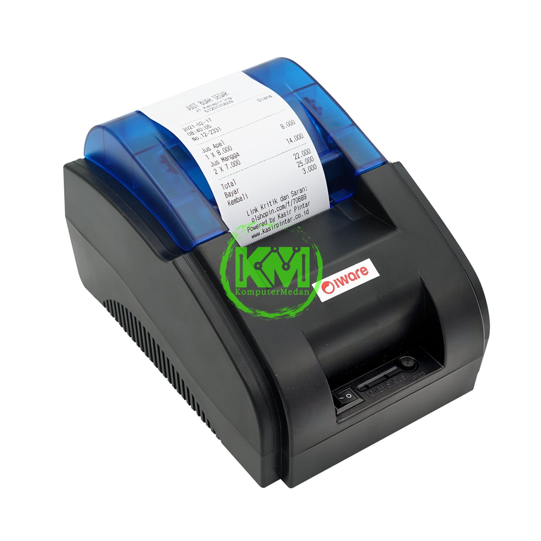 PRINTER THERMAL BLUETOOTH IWARE 58MM C58BT WITH ADAPTOR USB