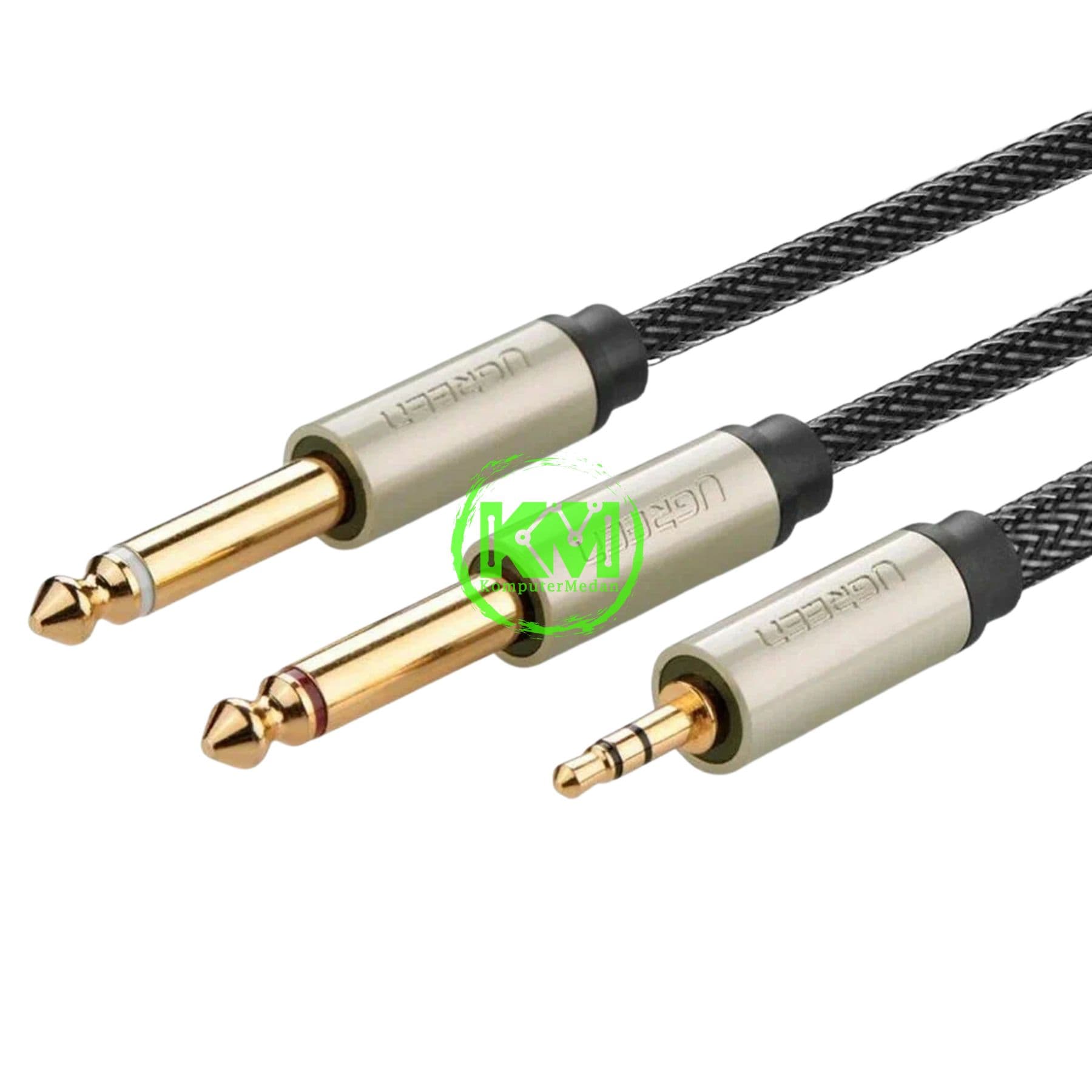 UGREEN CABLE AUDIO 3.5MM TO DUAL 6.35MM M/M 1M / 10613 - Image 2