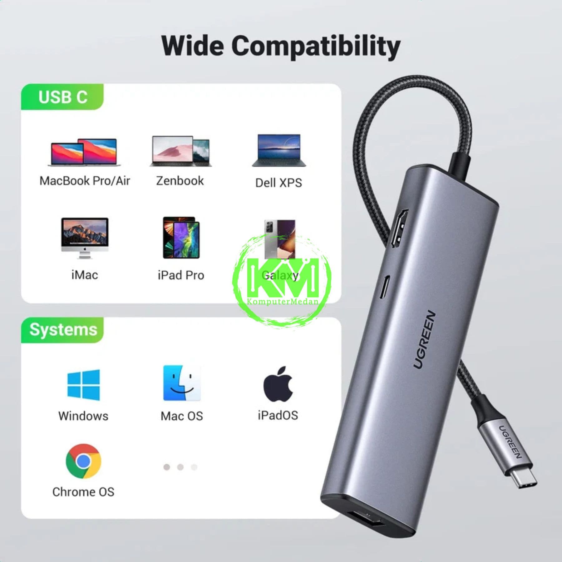 UGREEN HUB TYPE C 7IN1 - PN 90568 - Image 5