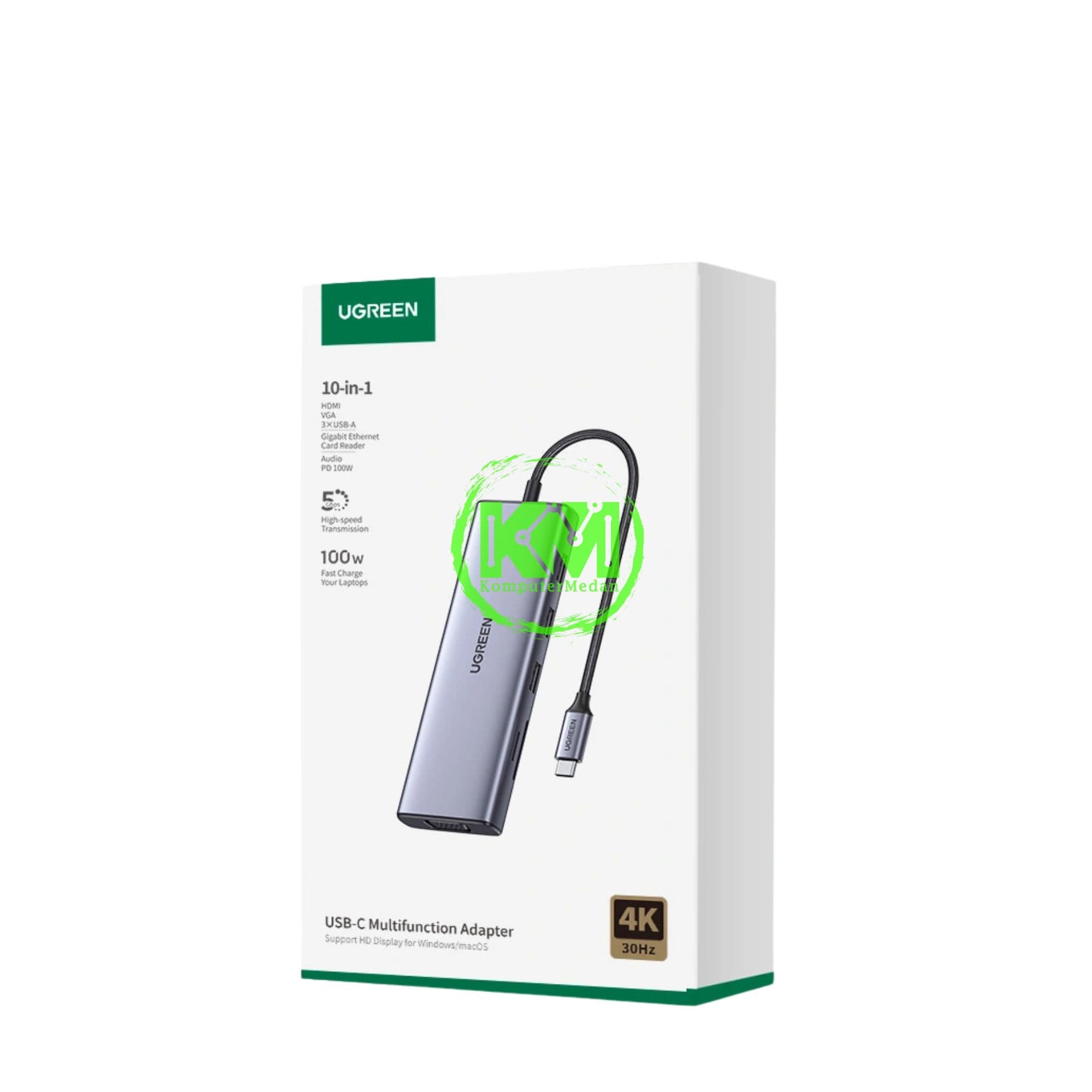 UGREEN HUB TYPE C 10IN1 LITE GREY - PN 15601