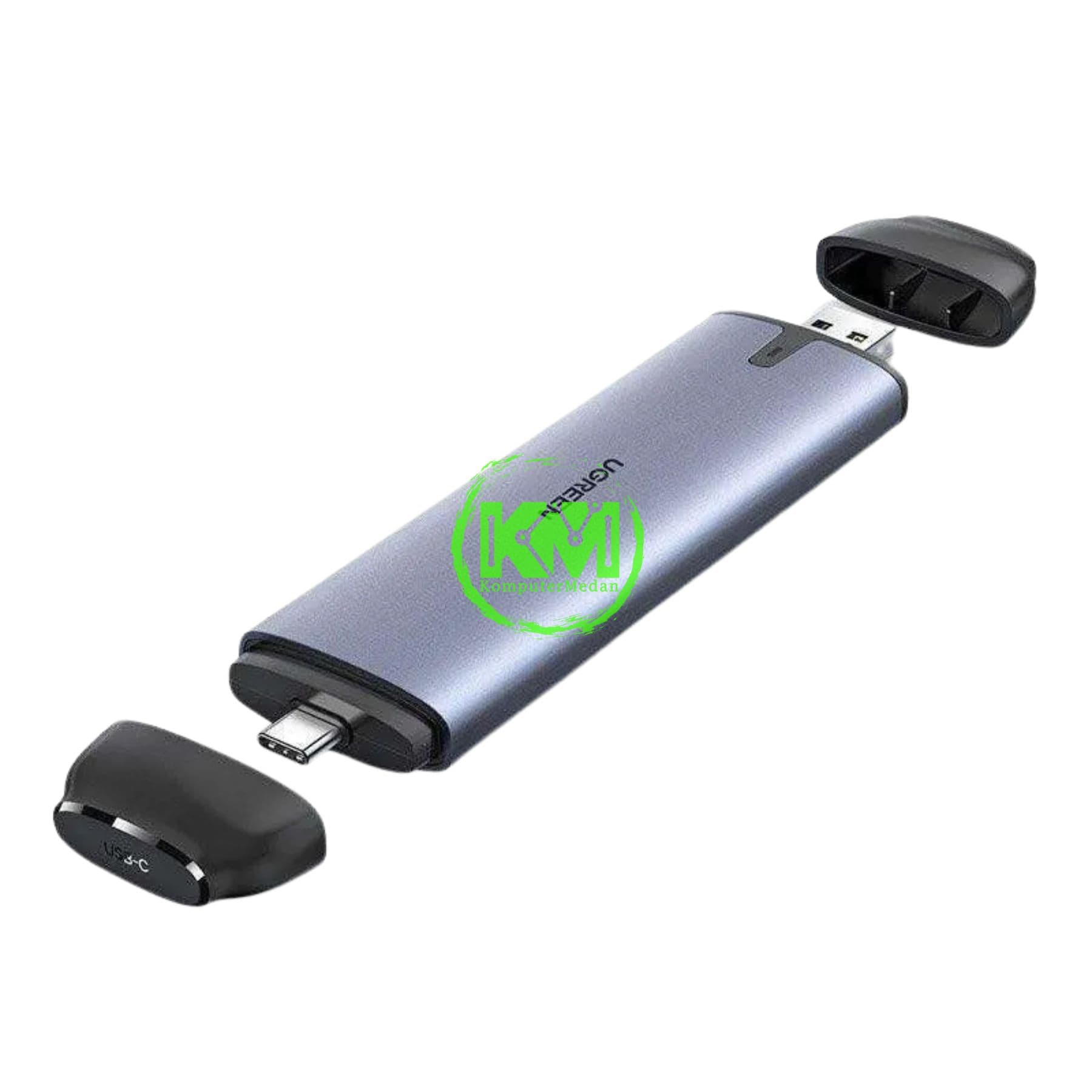UGREEN ENCLOSURE M.2 SATA TO USB-C 3.1 & USB-A 3.0 / 70533 - Image 2