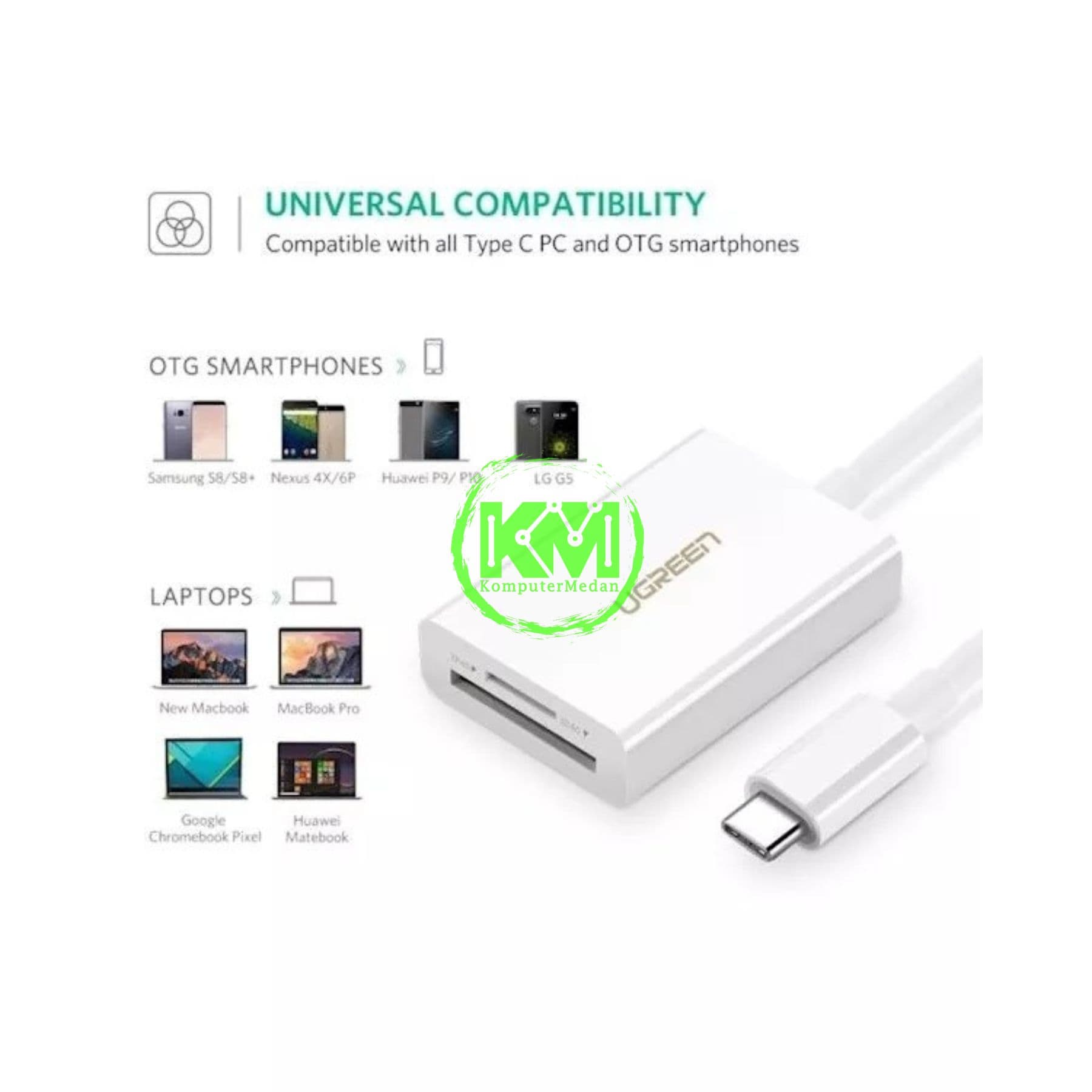 UGREEN CARD READER TYPE C TO TF / SD CARD - PN 40864 - Image 6