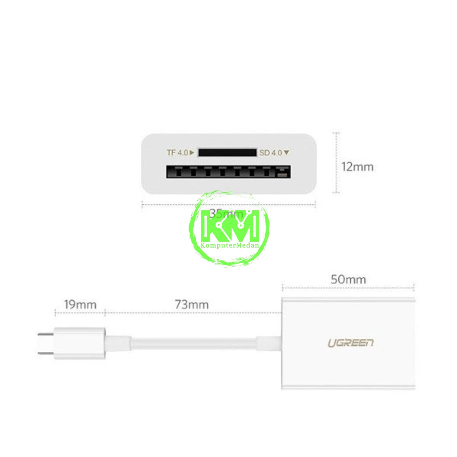 UGREEN CARD READER TYPE C TO TF / SD CARD - PN 40864 - Image 4