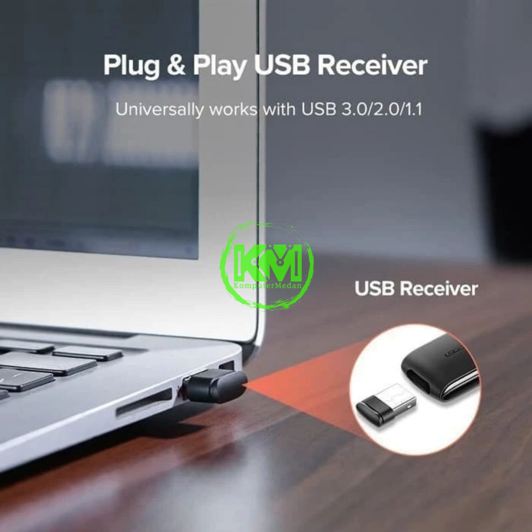 UGREEN WIRELESS LASER POINTER WITHOUT VOL BLACK - PN 50654 - Image 2