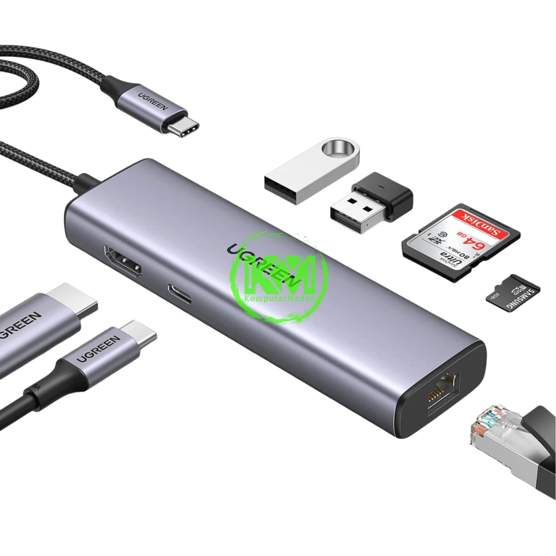 UGREEN HUB TYPE C 7IN1 - PN 90568