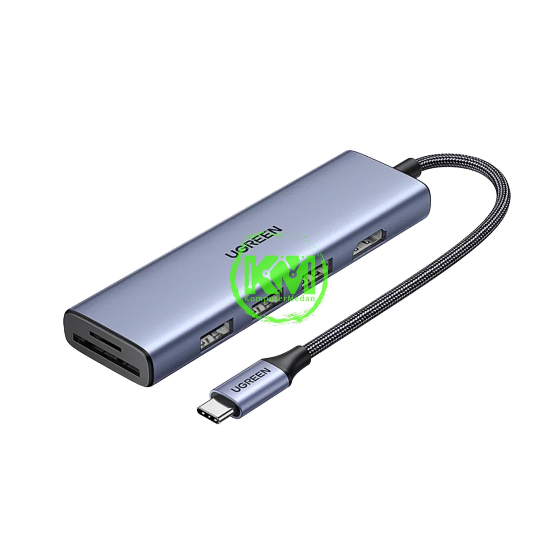 UGREEN HUB TYPE C 6IN1 HUB 4 PORT USB 3.0 - PN 20956A - Image 2