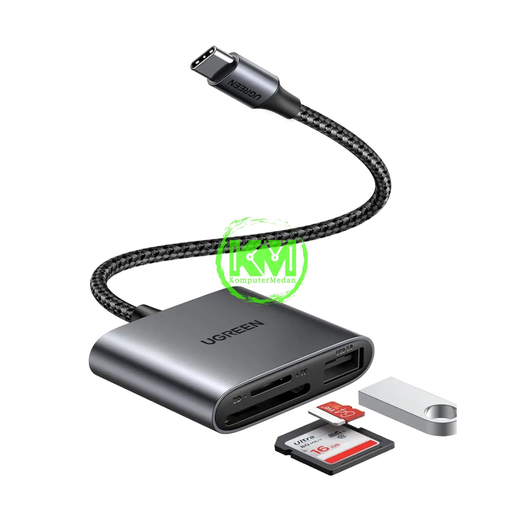 UGREEN CARD READER C TO SD/TF + USB 2.0 - PN 80798