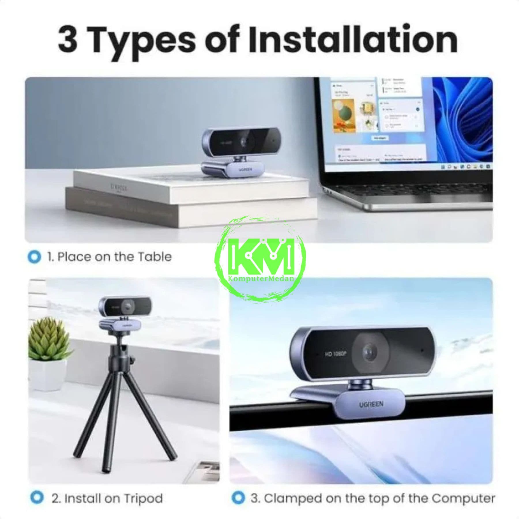 UGREEN WEBCAM CAMERA 1080P / 15728 - Image 2