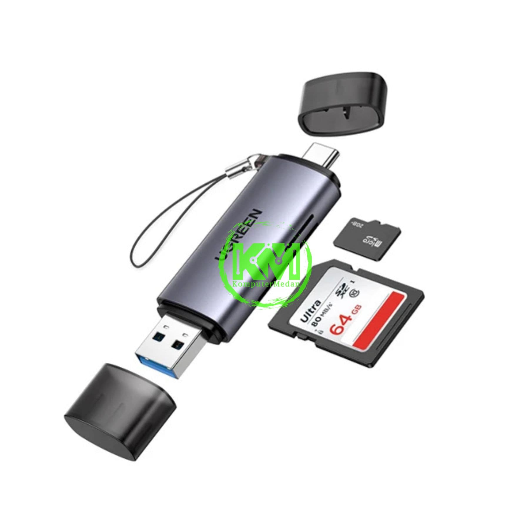 UGREEN CARD READER 2IN1 USB-C/USB-A OTG - CM185 PN 50706