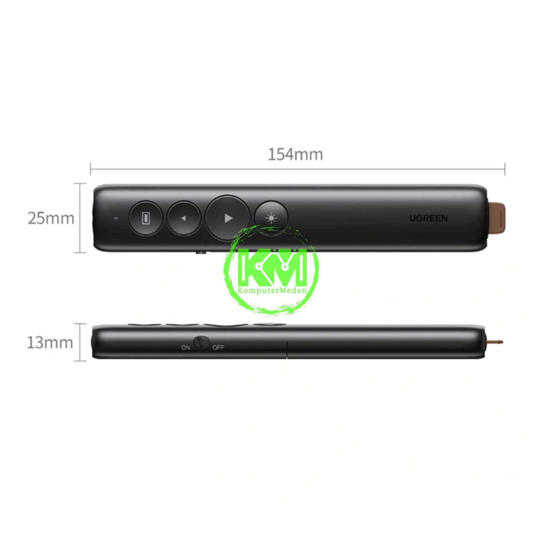 UGREEN WIRELESS LASER POINTER WITHOUT VOL BLACK - PN 50654 - Image 5