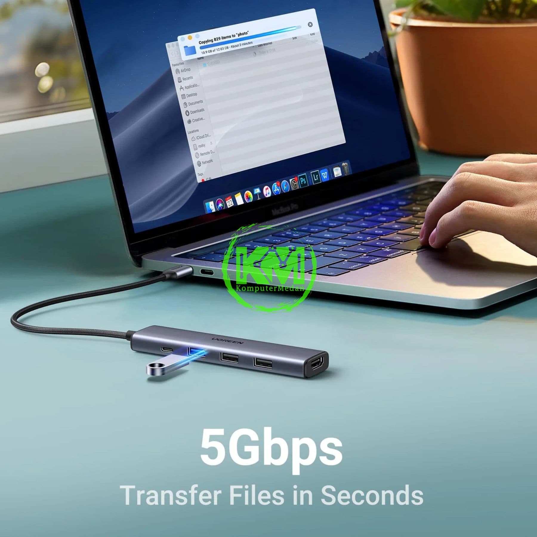 UGREEN HUB TYPE-C 5 IN 1 / 15495 - Image 5