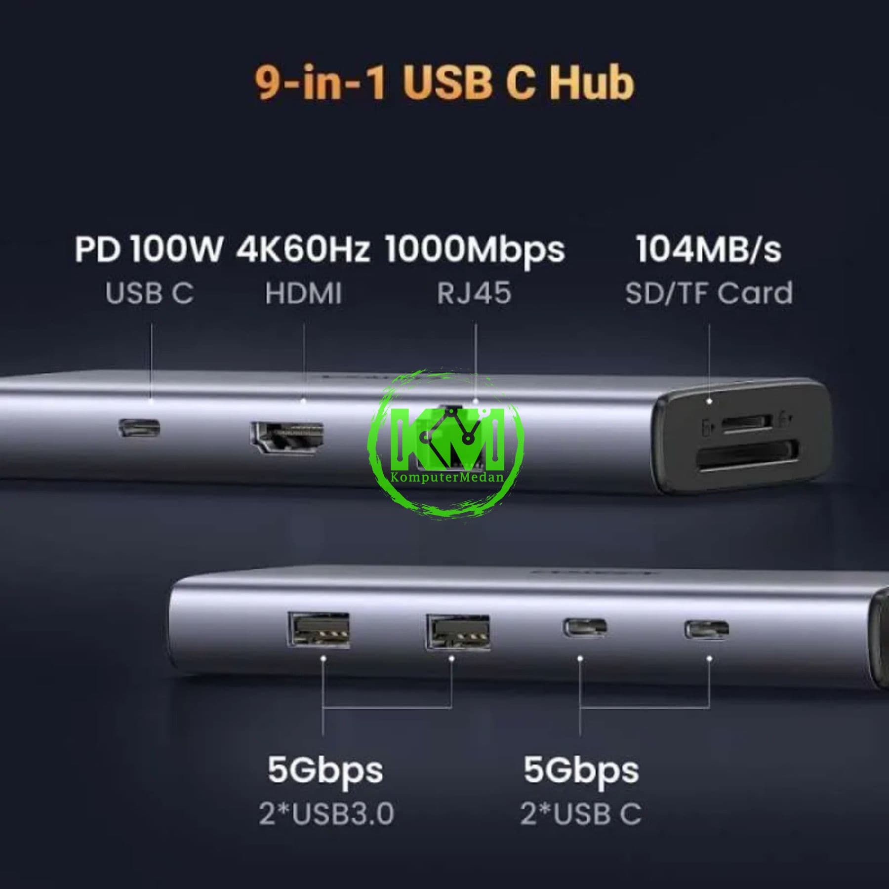 UGREEN HUB TYPE C 9IN1 - PN 15375 - Image 5