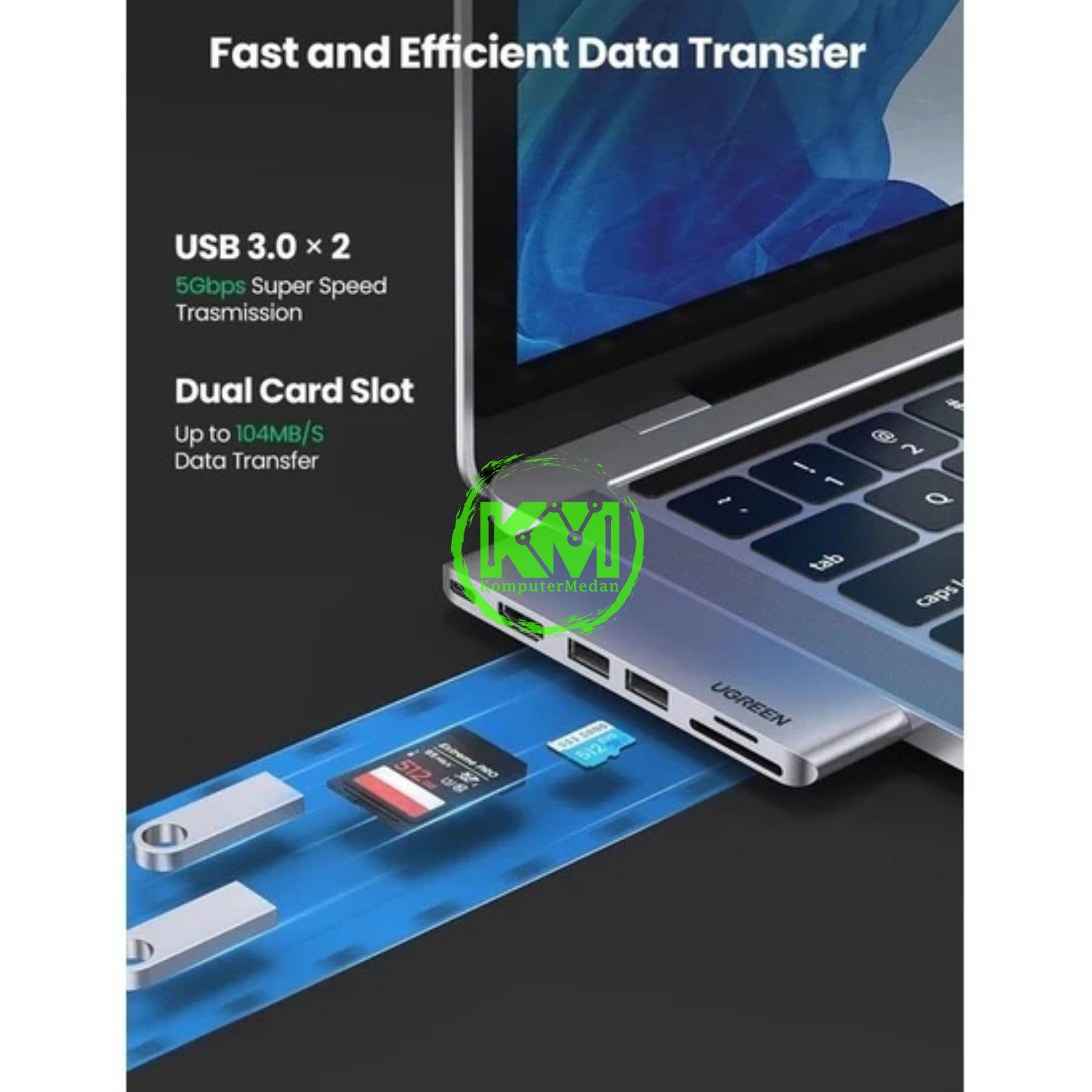 UGREEN HUB DUAL-C 6 IN 1 / 80856 - Image 4