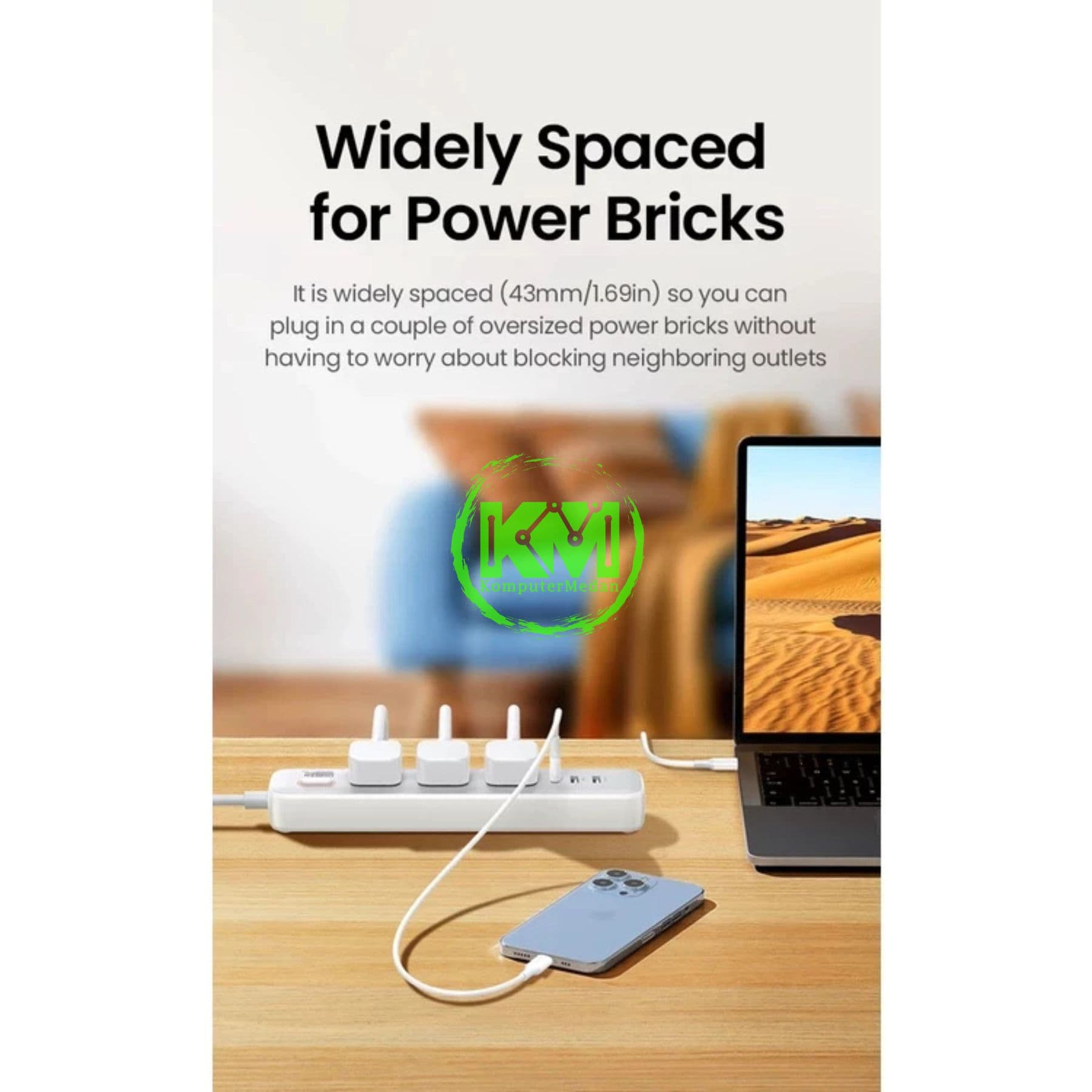 UGREEN POWERSTRIP 30W WHITE / 15143 - Image 5